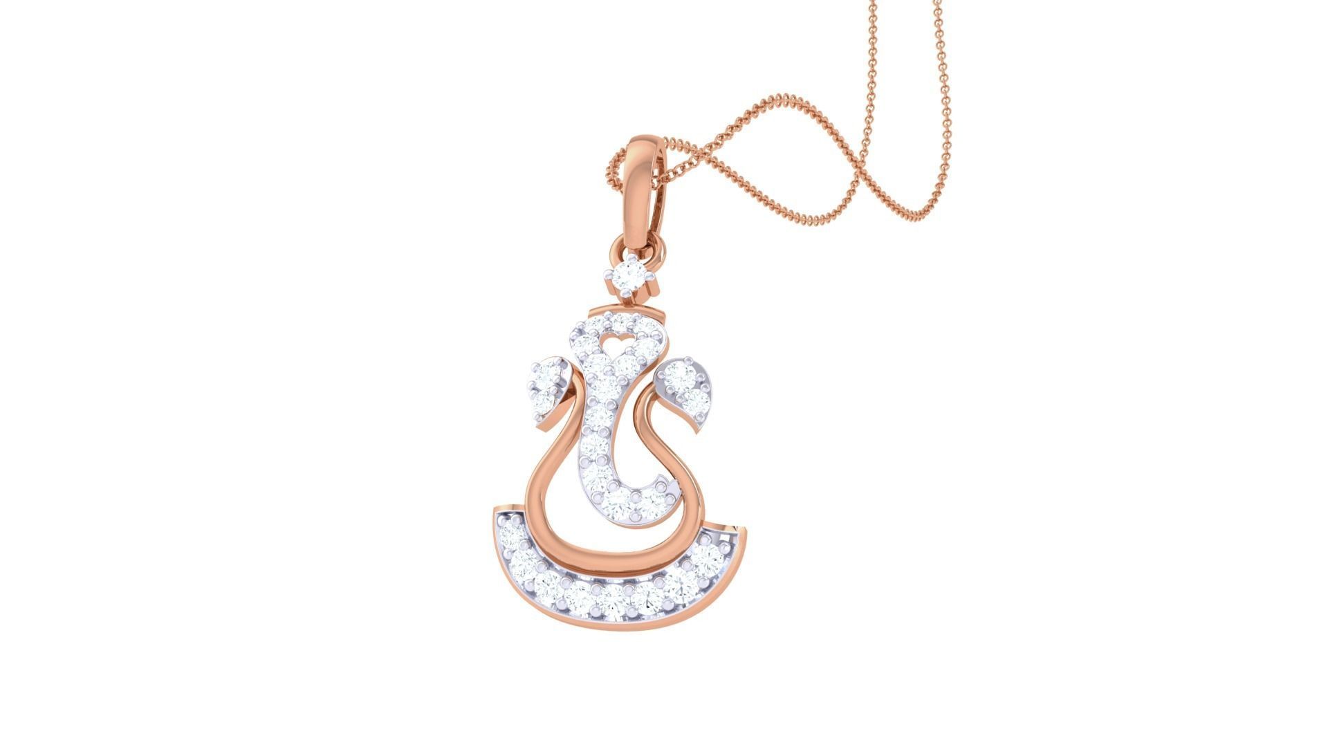 Spiritual Ganesha Pendant 3D print model_5