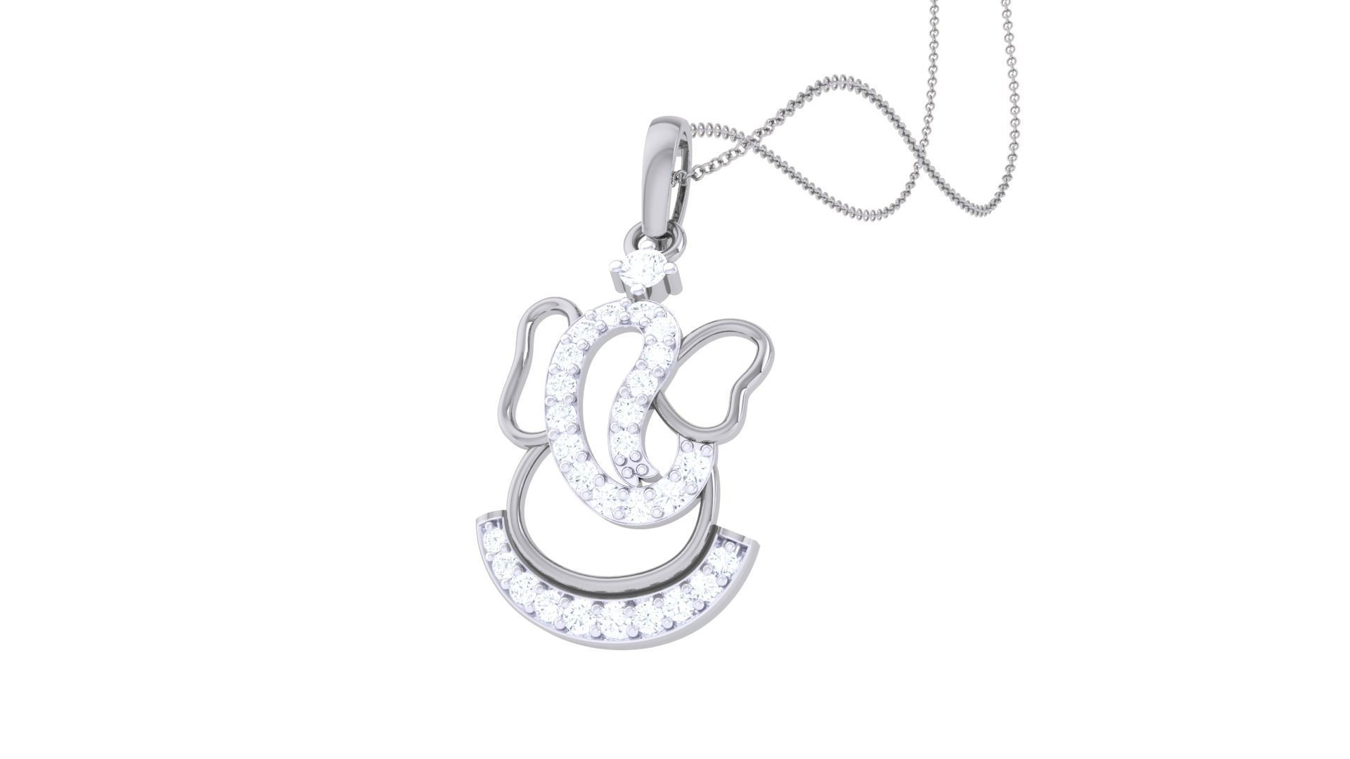 Spiritual Ganesha Pendant 3D print model_5