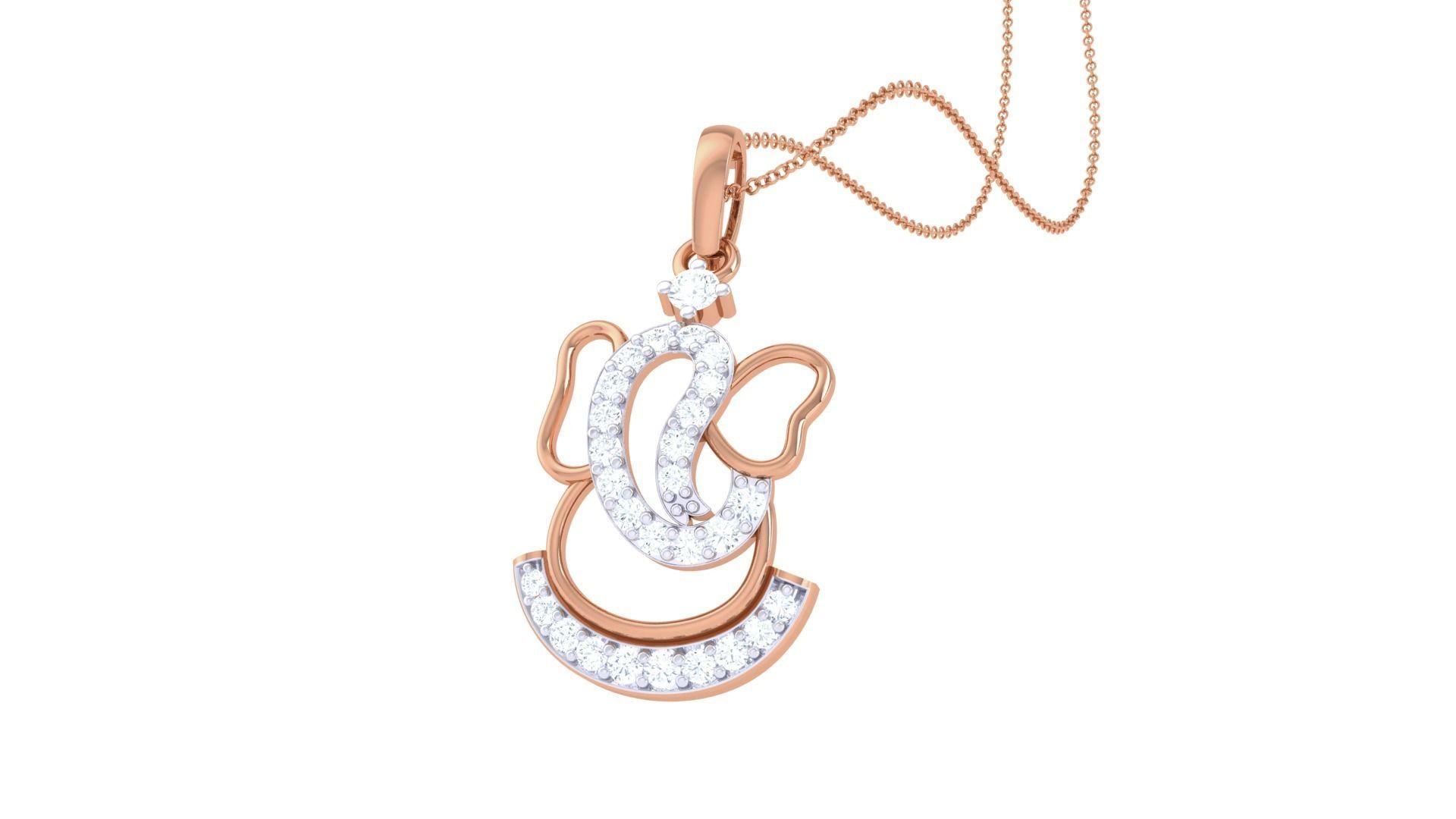 Spiritual Ganesha Pendant 3D print model_6