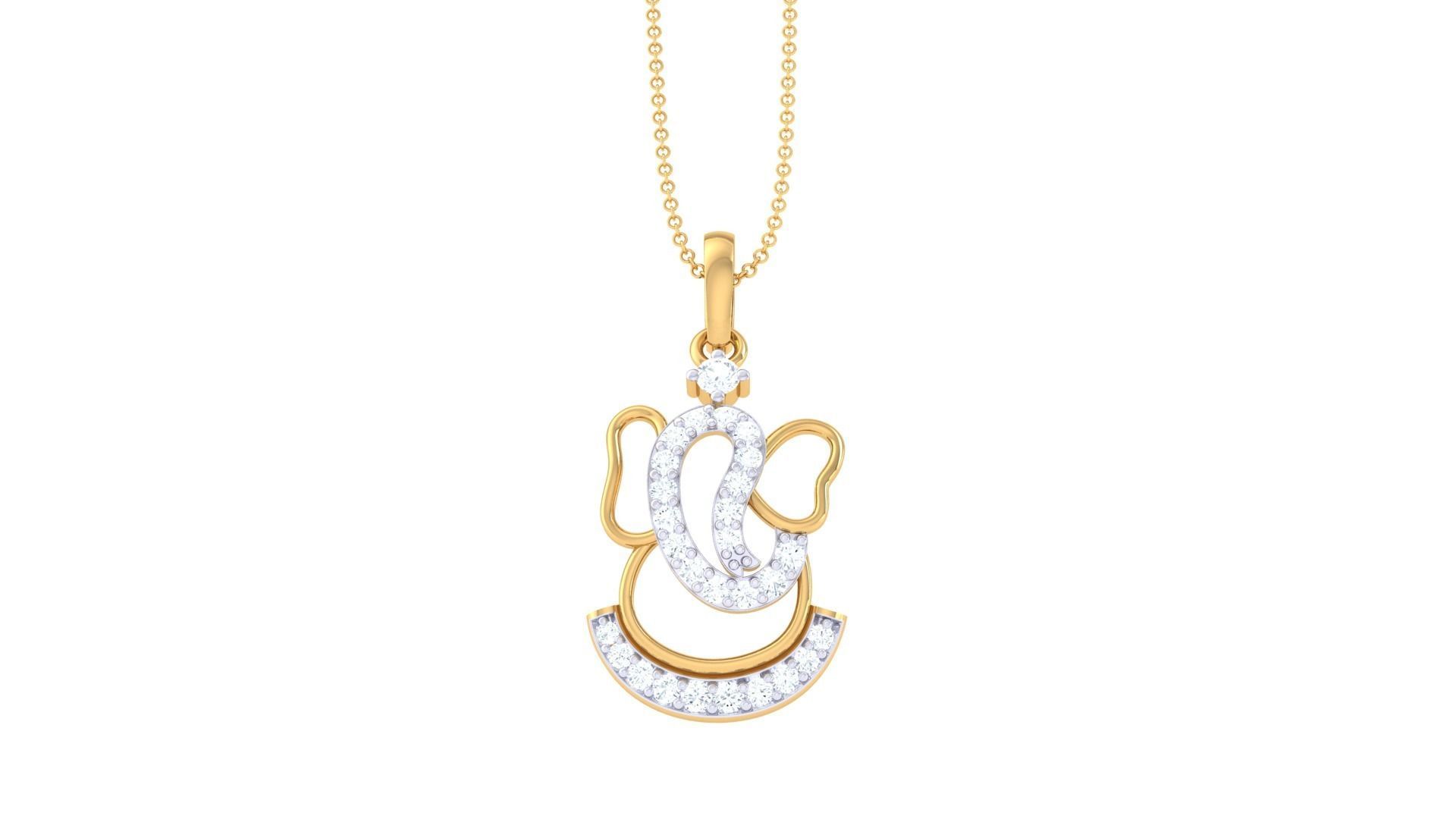 Spiritual Ganesha Pendant 3D print model_7