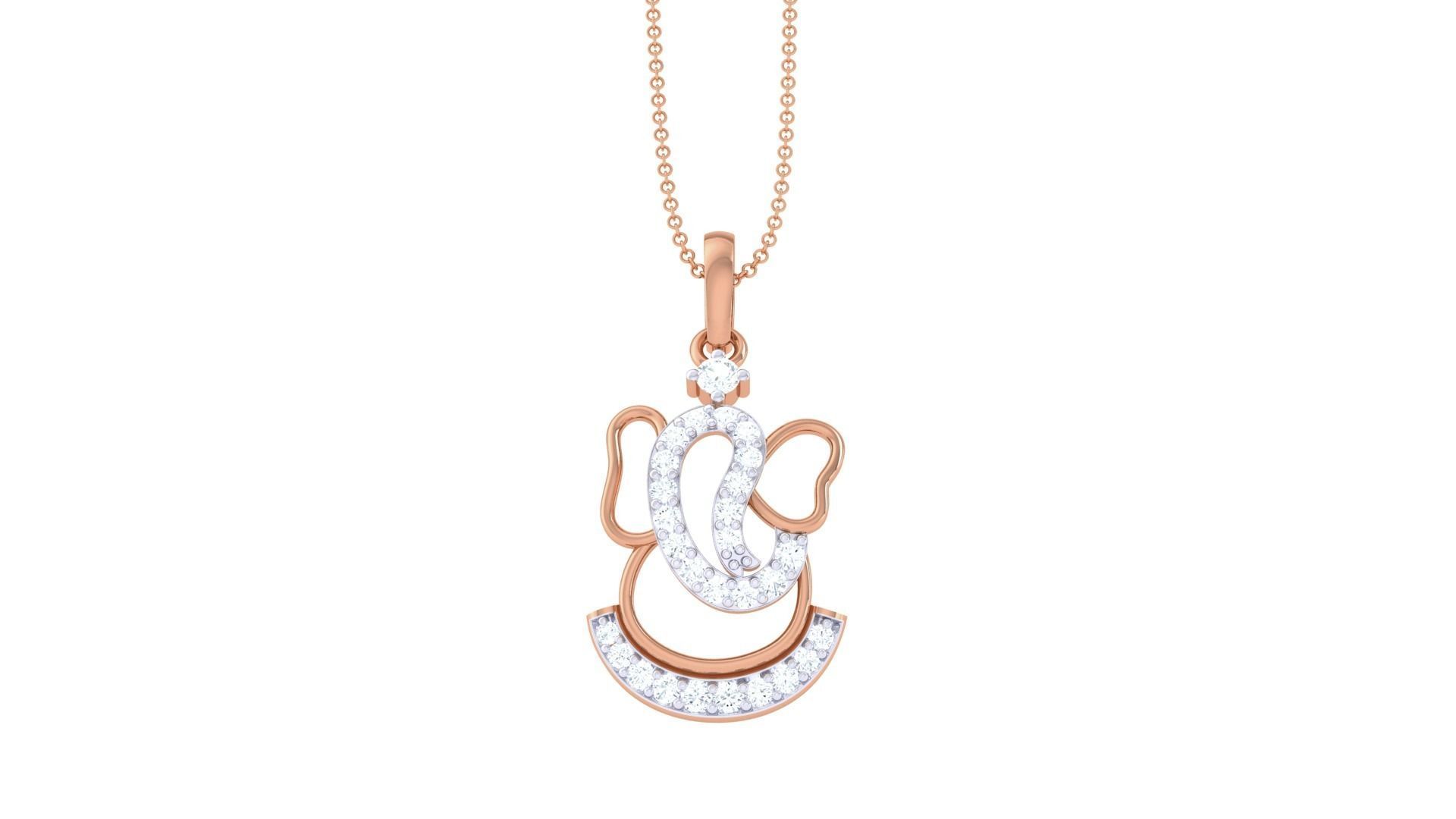 Spiritual Ganesha Pendant 3D print model_9