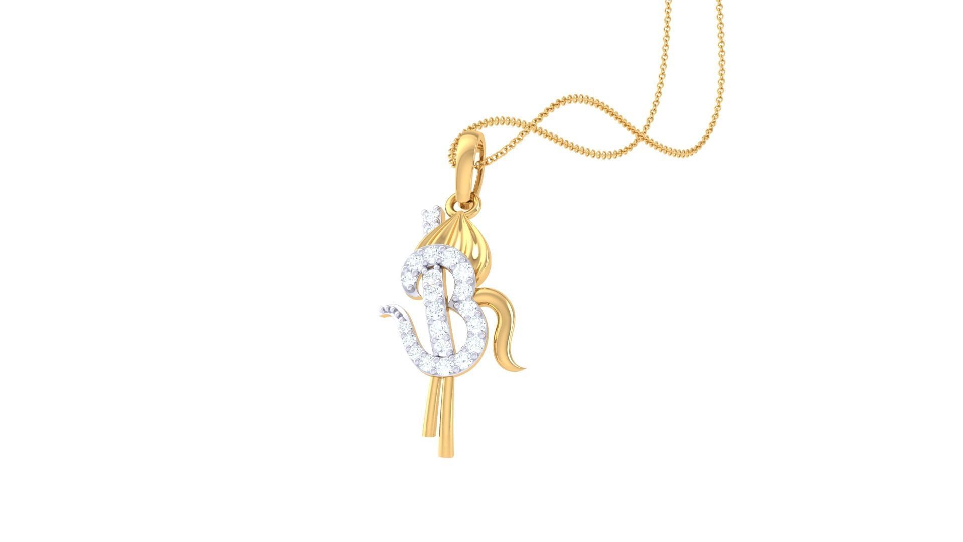 Spiritual Om Pendant 3D print model_3