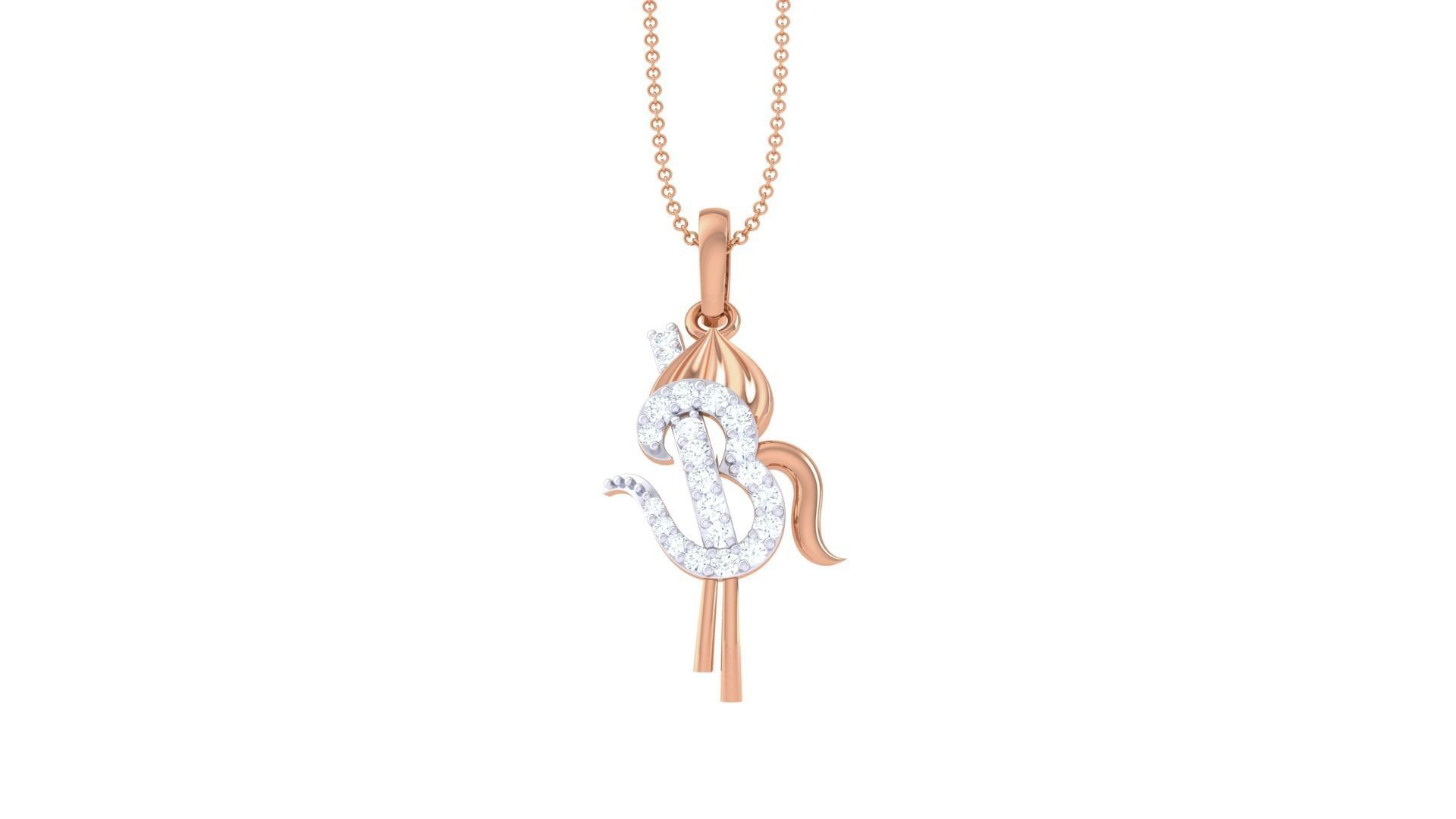 Spiritual Om Pendant 3D print model_9