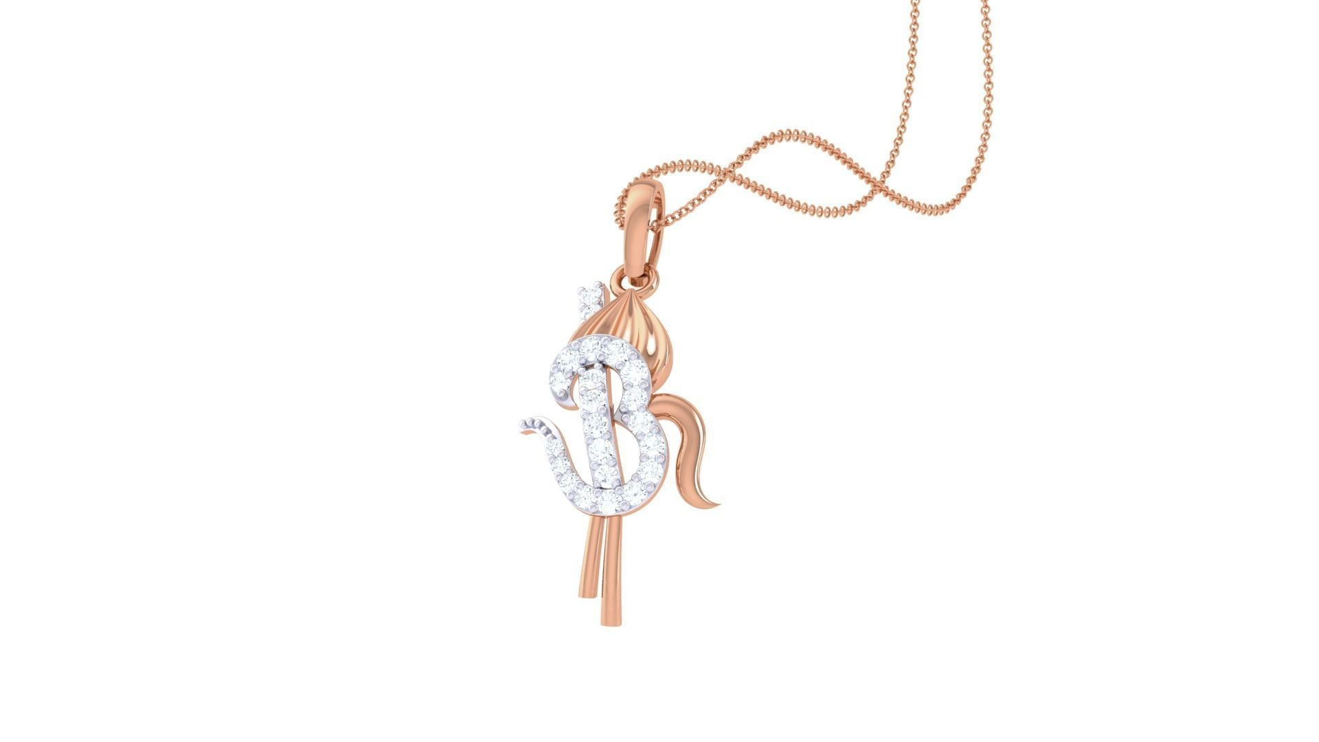 Spiritual Om Pendant 3D print model_6