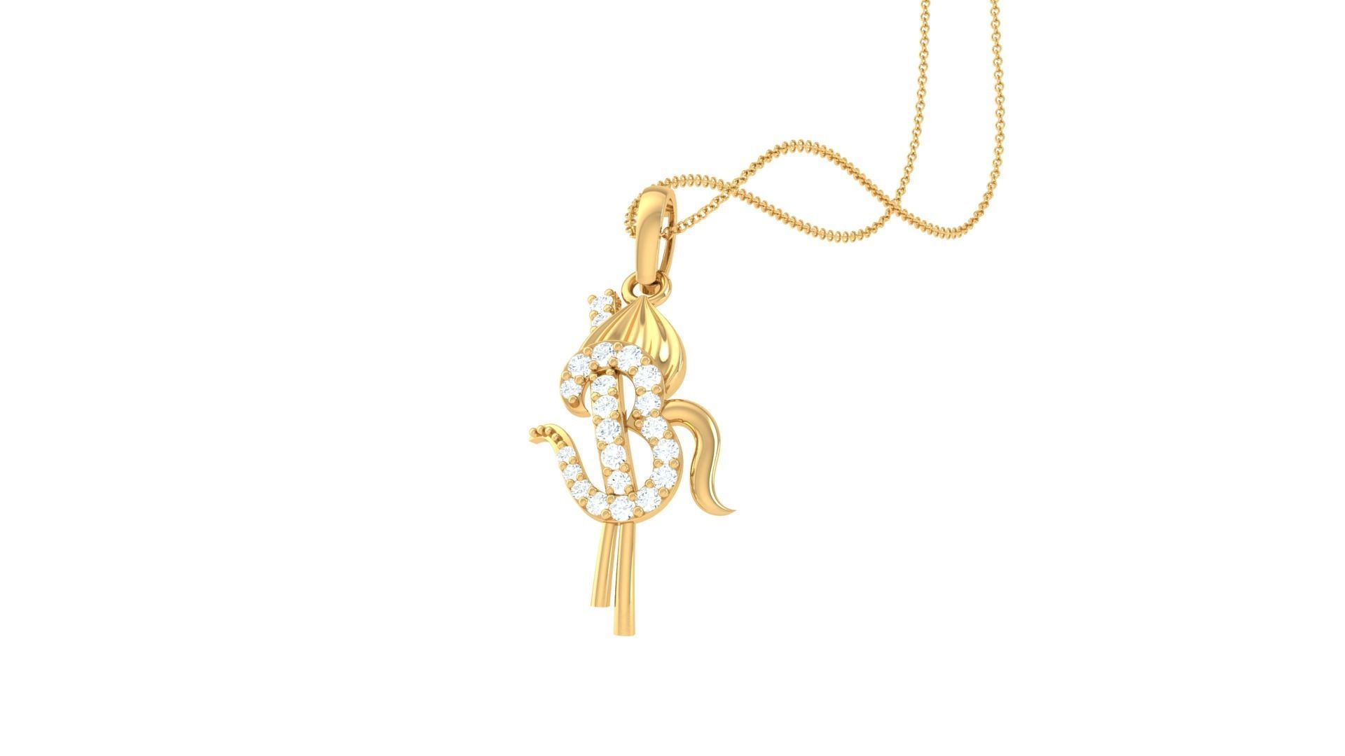 Spiritual Om Pendant 3D print model_2