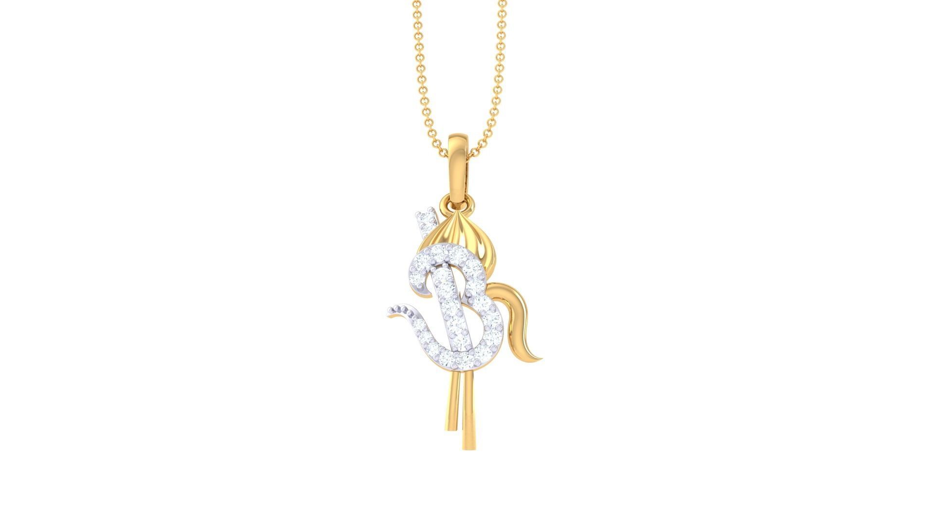 Spiritual Om Pendant 3D print model_8