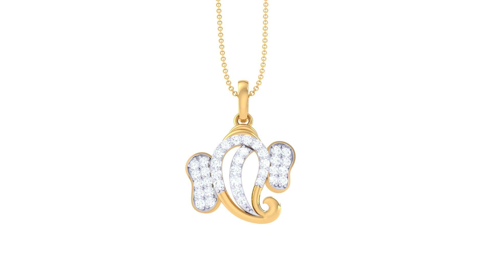 Spiritual Ganesha Pendant 3D print model_7