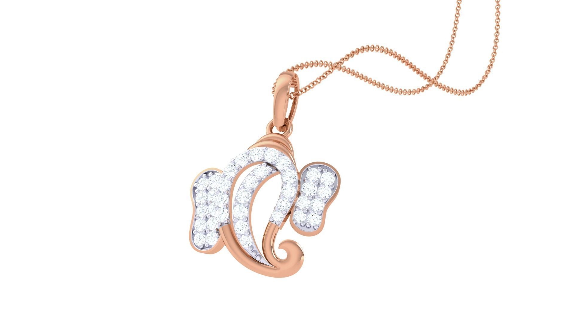 Spiritual Ganesha Pendant 3D print model_6