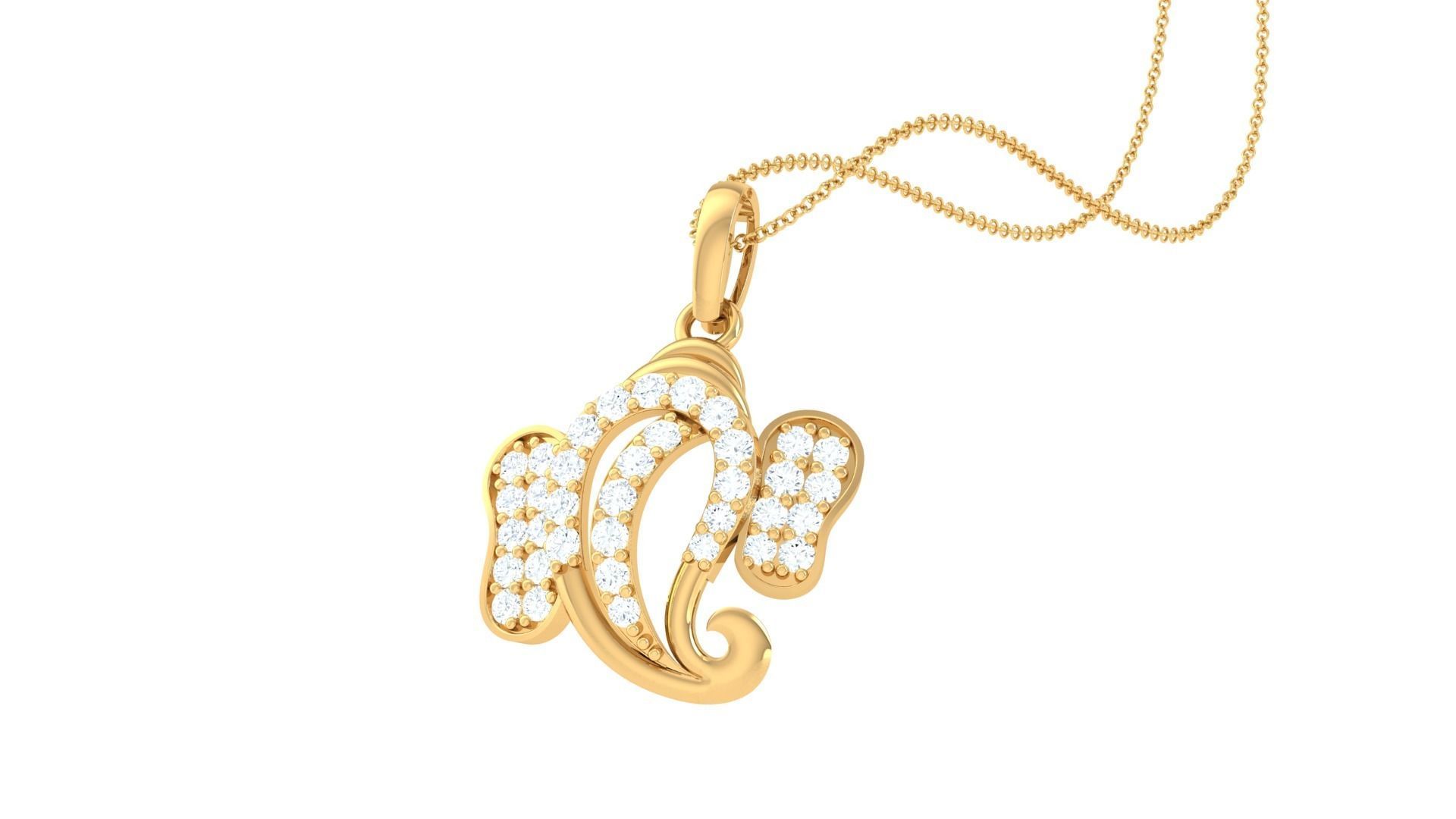 Spiritual Ganesha Pendant 3D print model_2