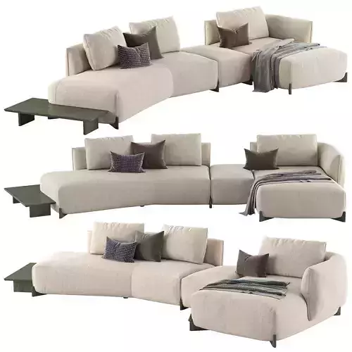 Angled Sofa LXR29 Naila by Leolux Lx 3D model