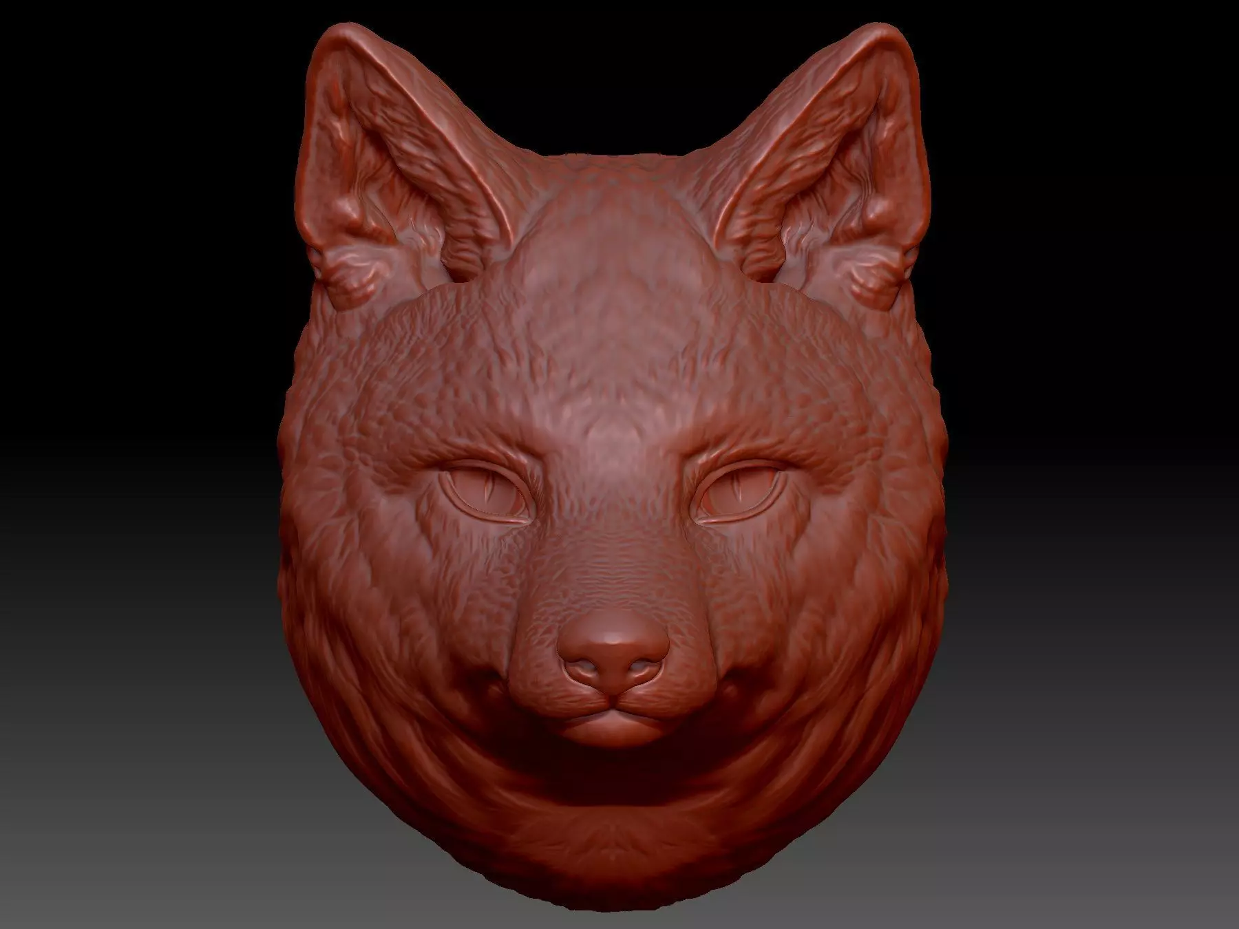 Fox Head 3D print model_0