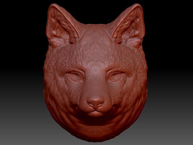 Fox Head 3D print model