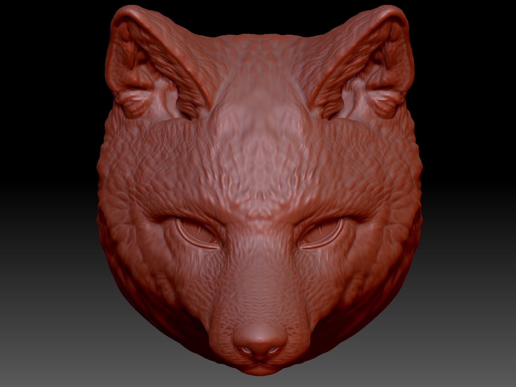 Fox Head 3D print model_6