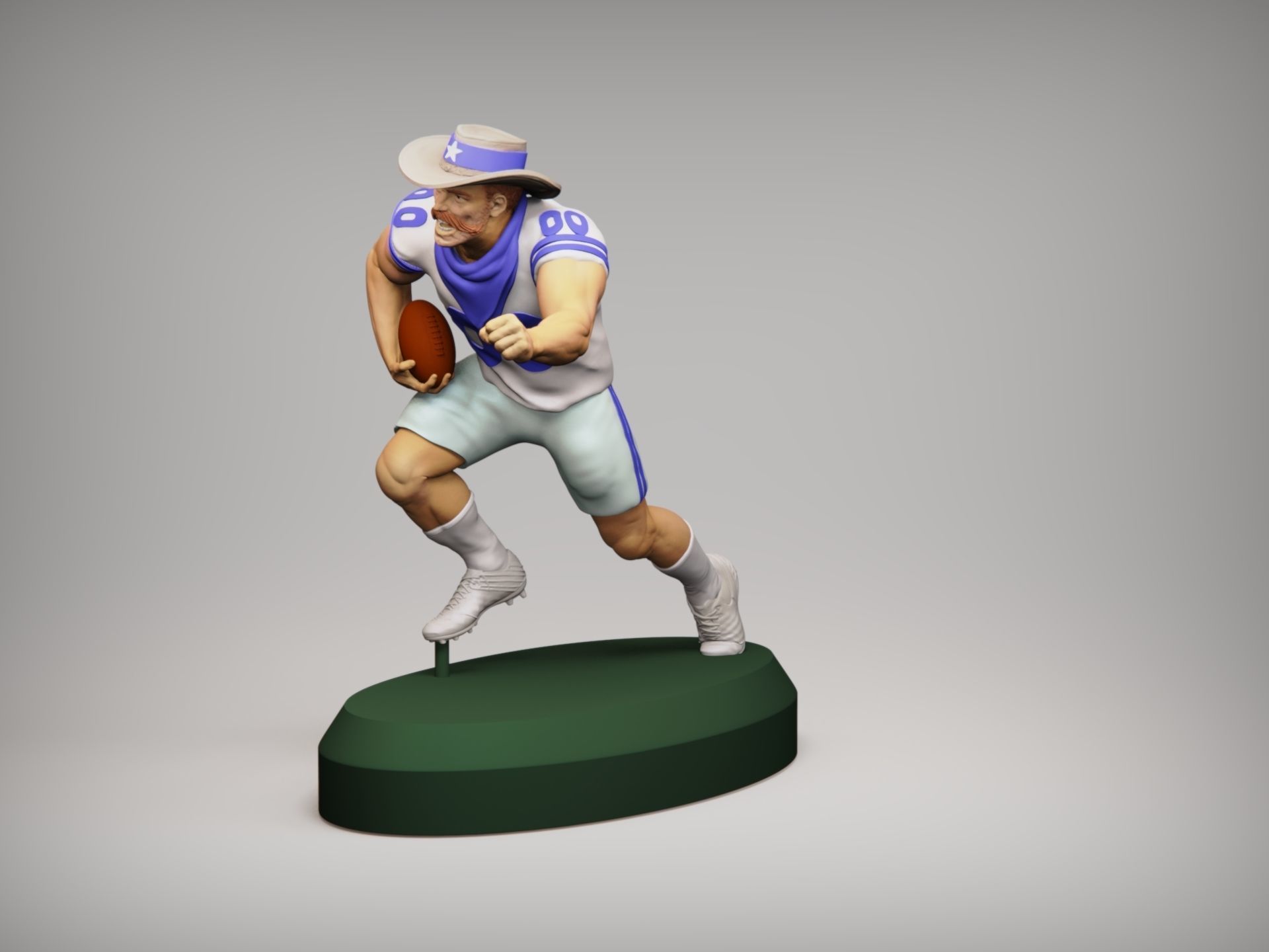 Realistic Rowdy Dallas Cowboys Mascot - NFL - Football  3D print model_10