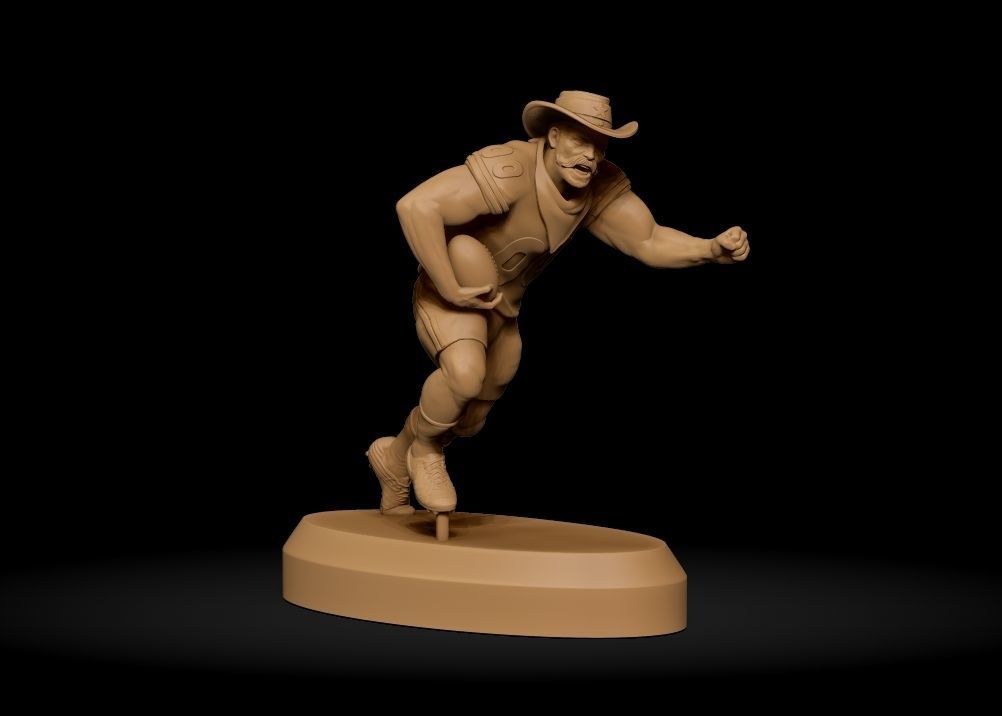 Realistic Rowdy Dallas Cowboys Mascot - NFL - Football  3D print model_24