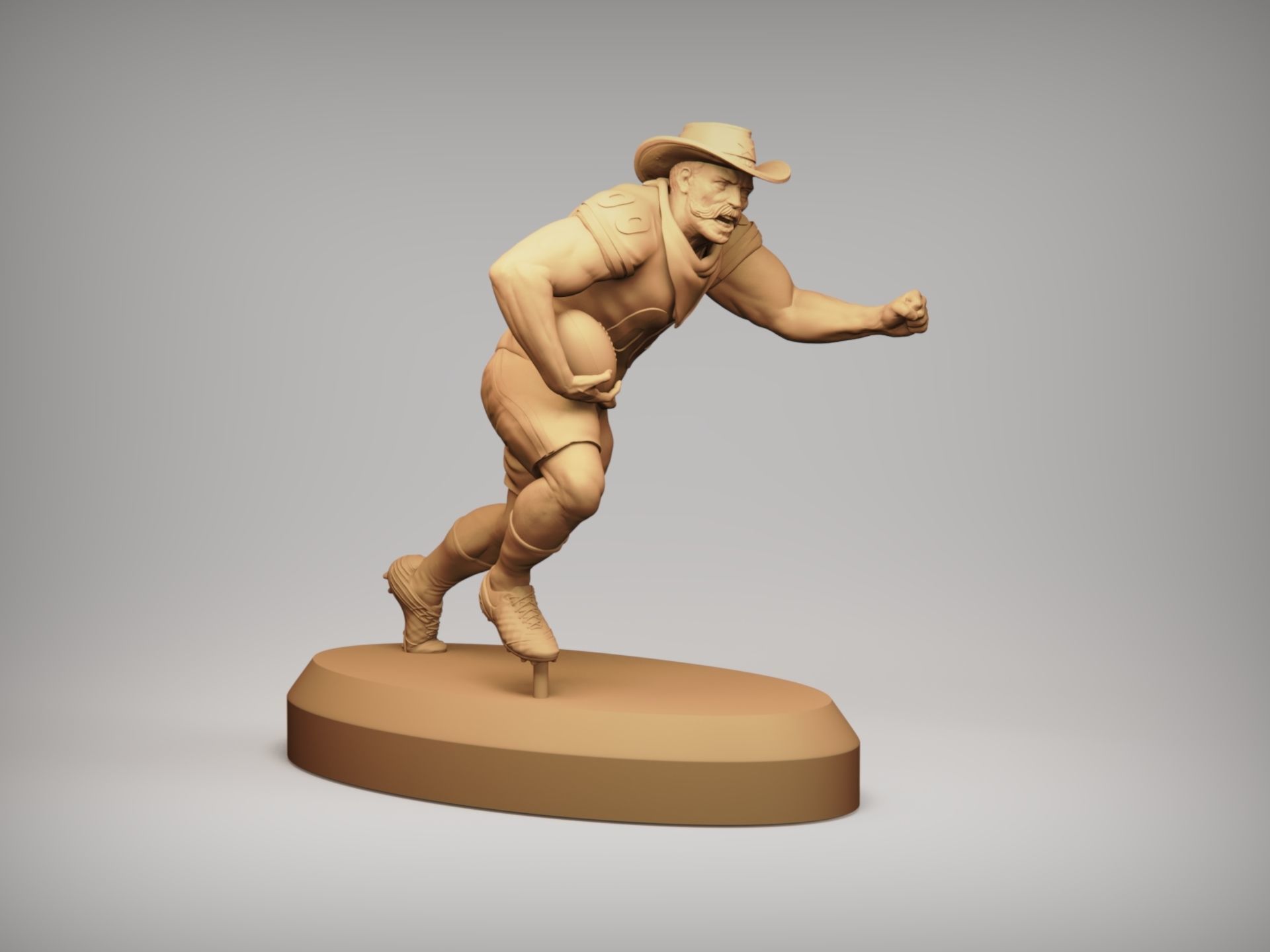 Realistic Rowdy Dallas Cowboys Mascot - NFL - Football  3D print model_12