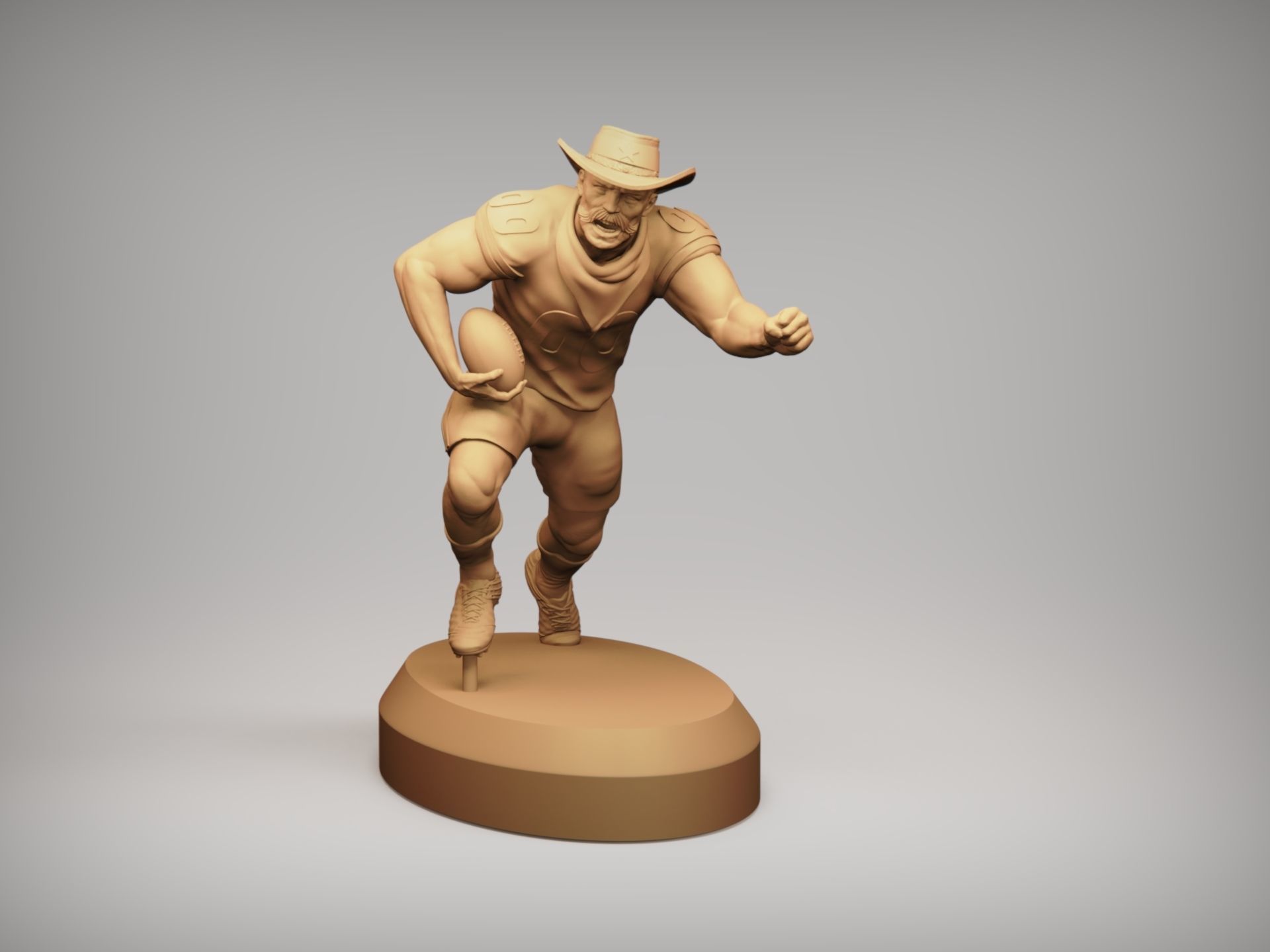 Realistic Rowdy Dallas Cowboys Mascot - NFL - Football  3D print model_20