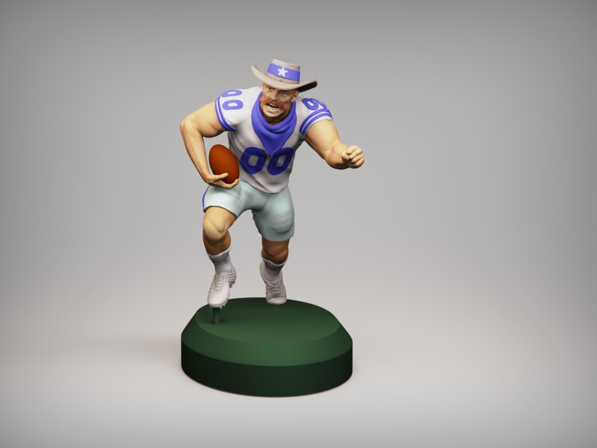 Realistic Rowdy Dallas Cowboys Mascot - NFL - Football  3D print model_11