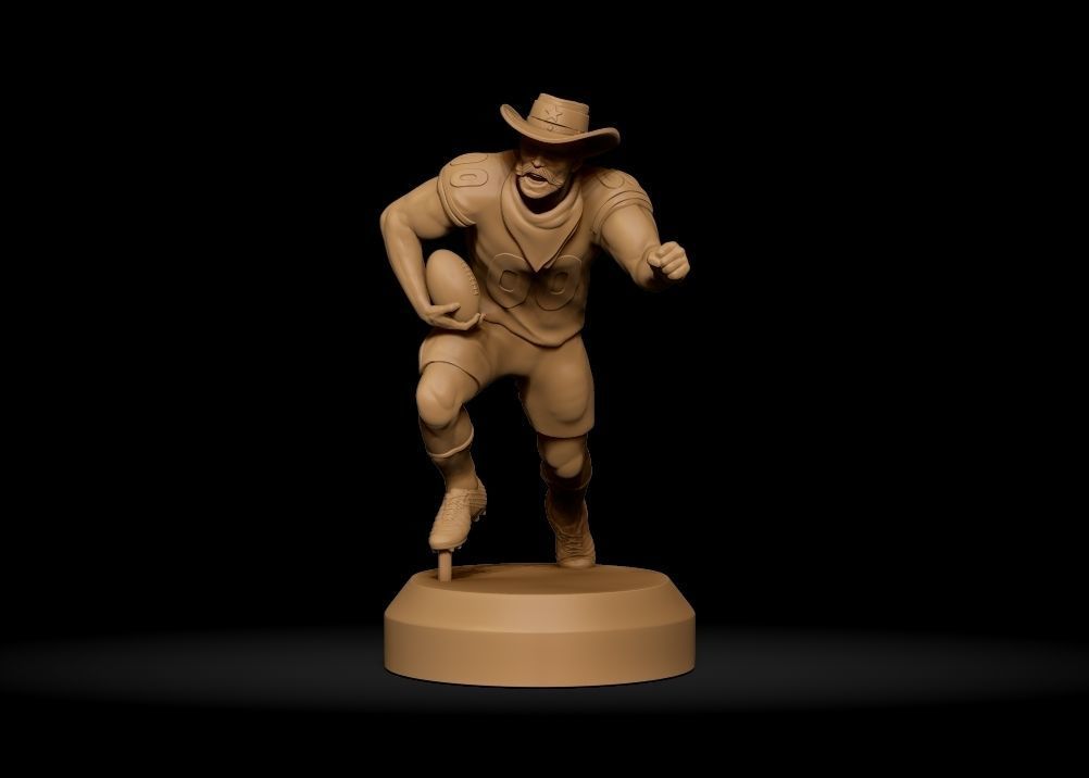 Realistic Rowdy Dallas Cowboys Mascot - NFL - Football  3D print model_27