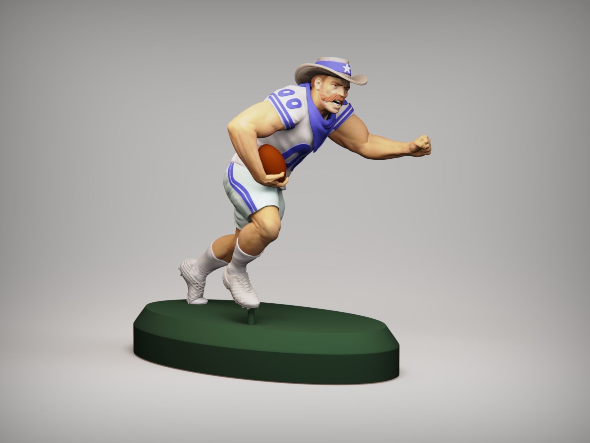 Realistic Rowdy Dallas Cowboys Mascot - NFL - Football  3D print model_2