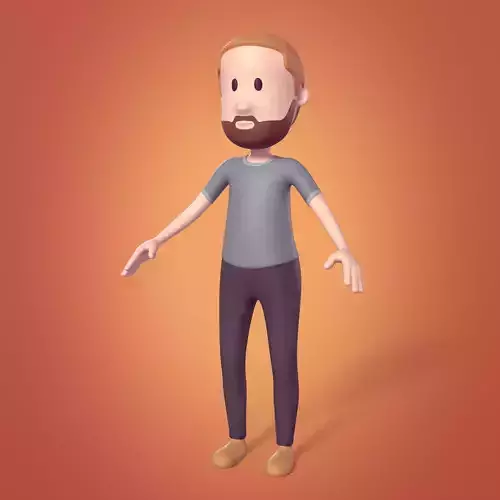 Cartoon Man - Stickman with High Quality IK and FK Rig 