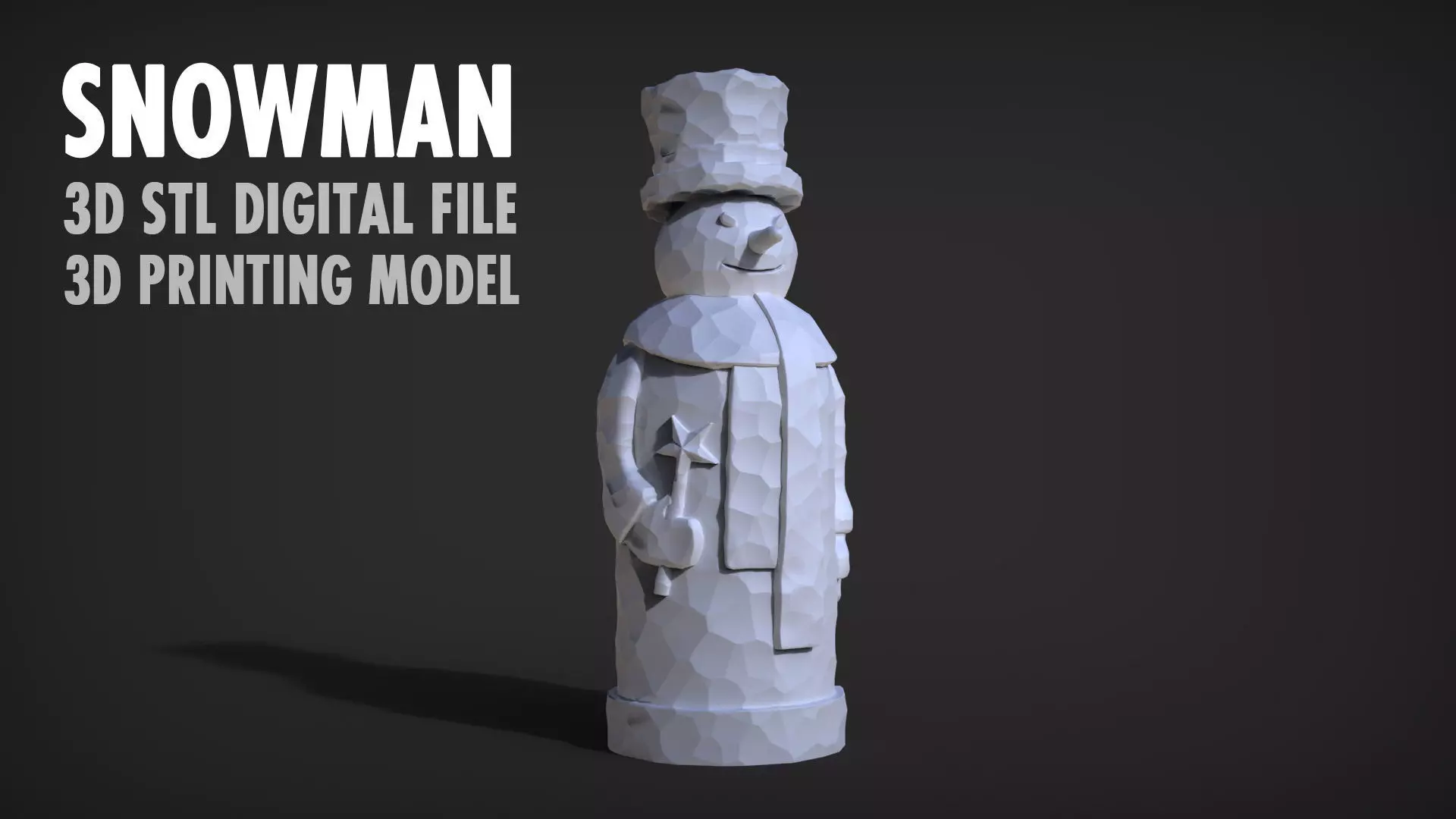 Snowman figure 3D print model