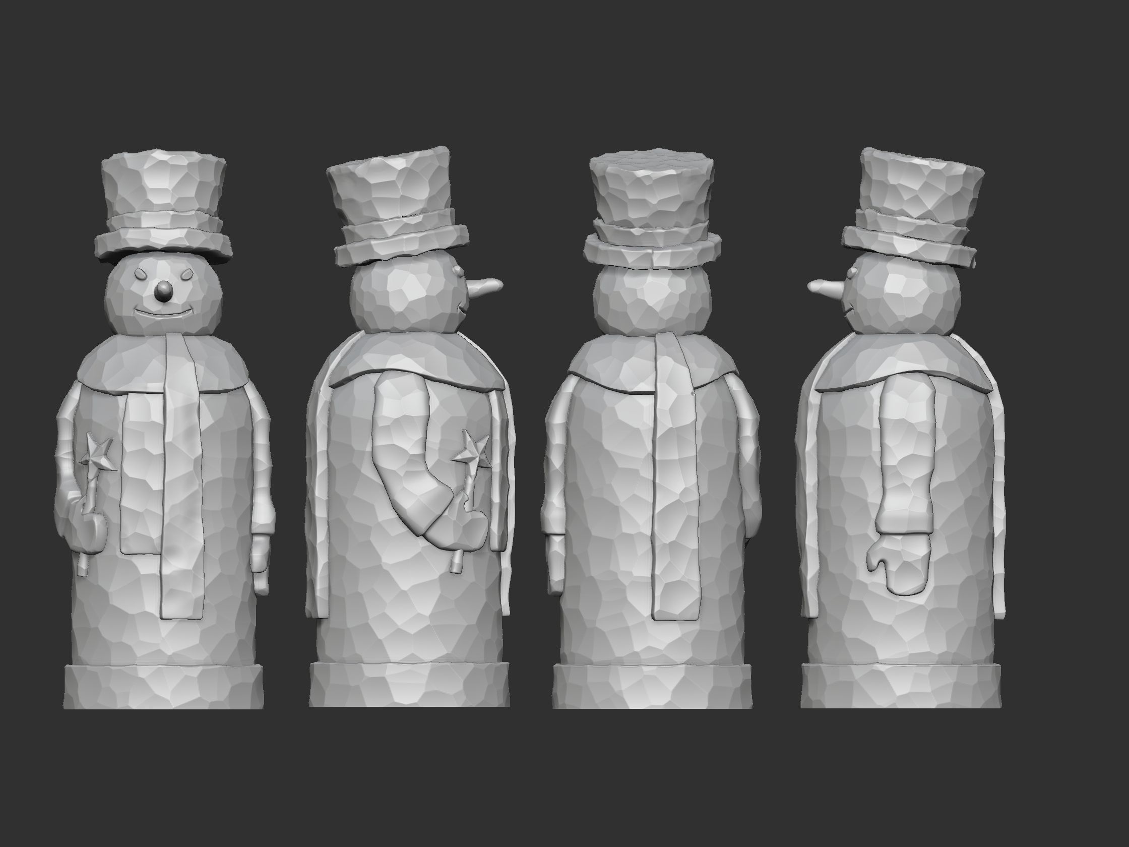 Snowman figure 3D model 3D printable | CGTrader