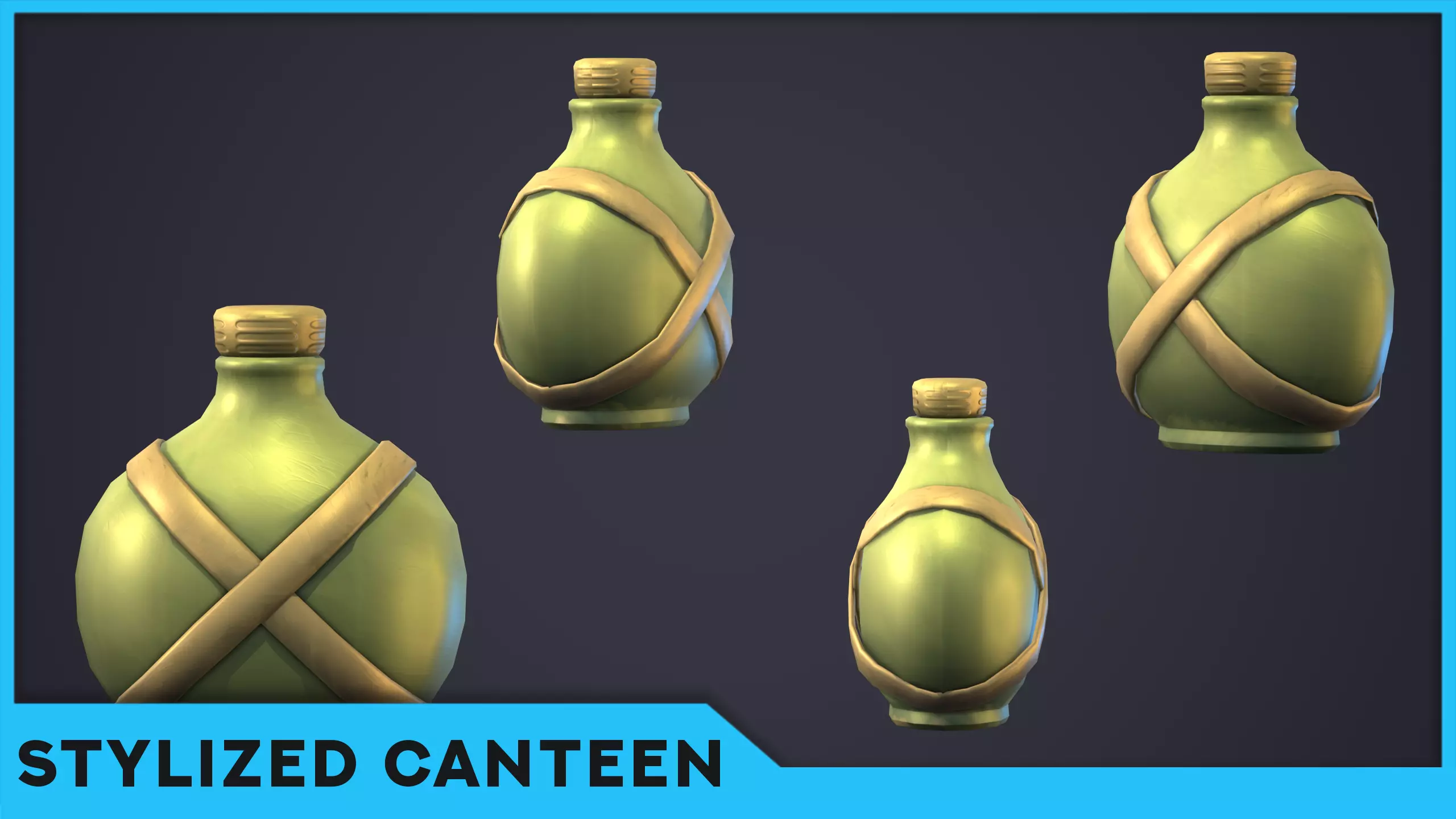 Emberlight Stylized Canteen Low-poly 3D model