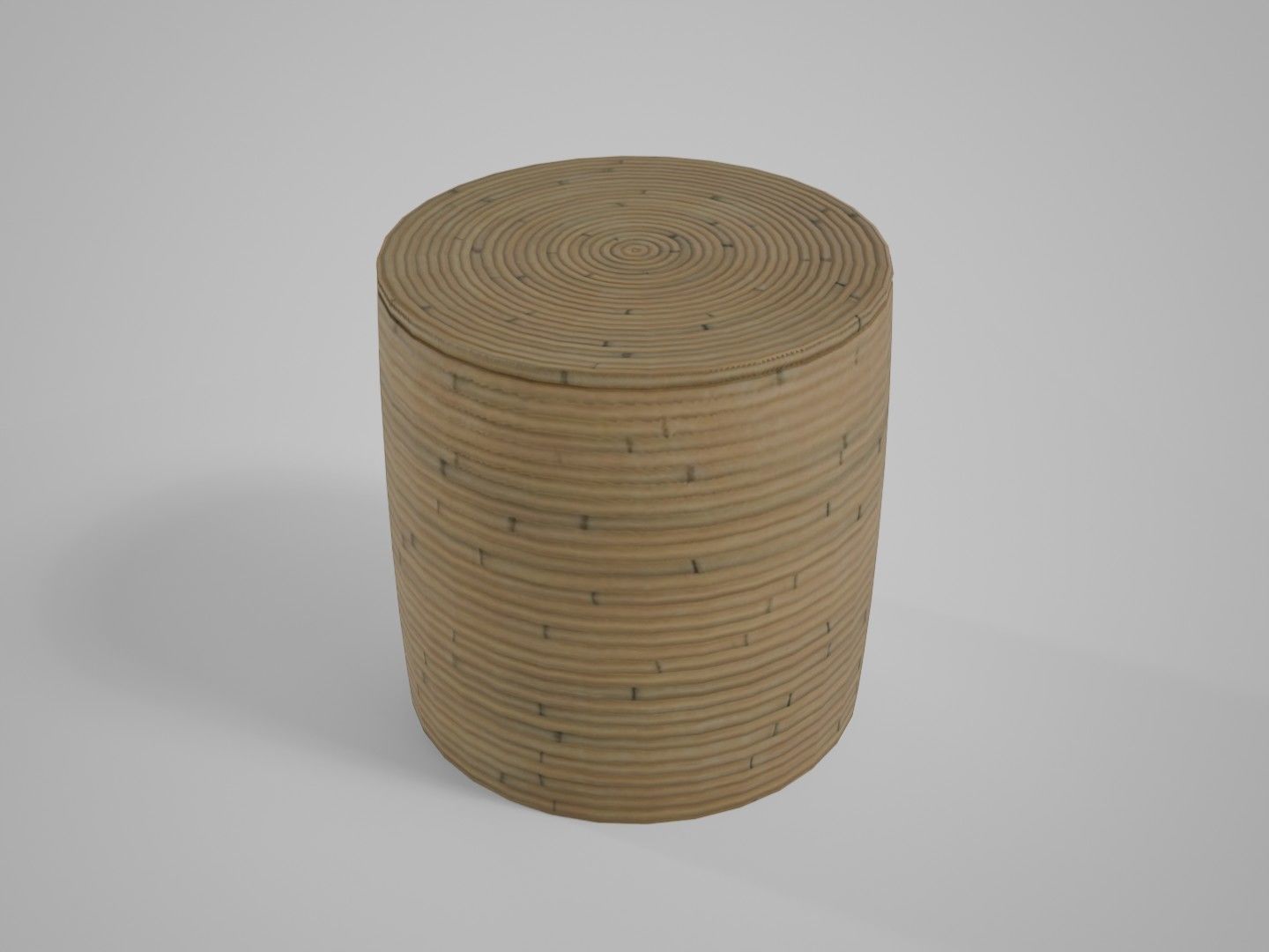 Coastal Boho Side Table Low-poly 3D model_1