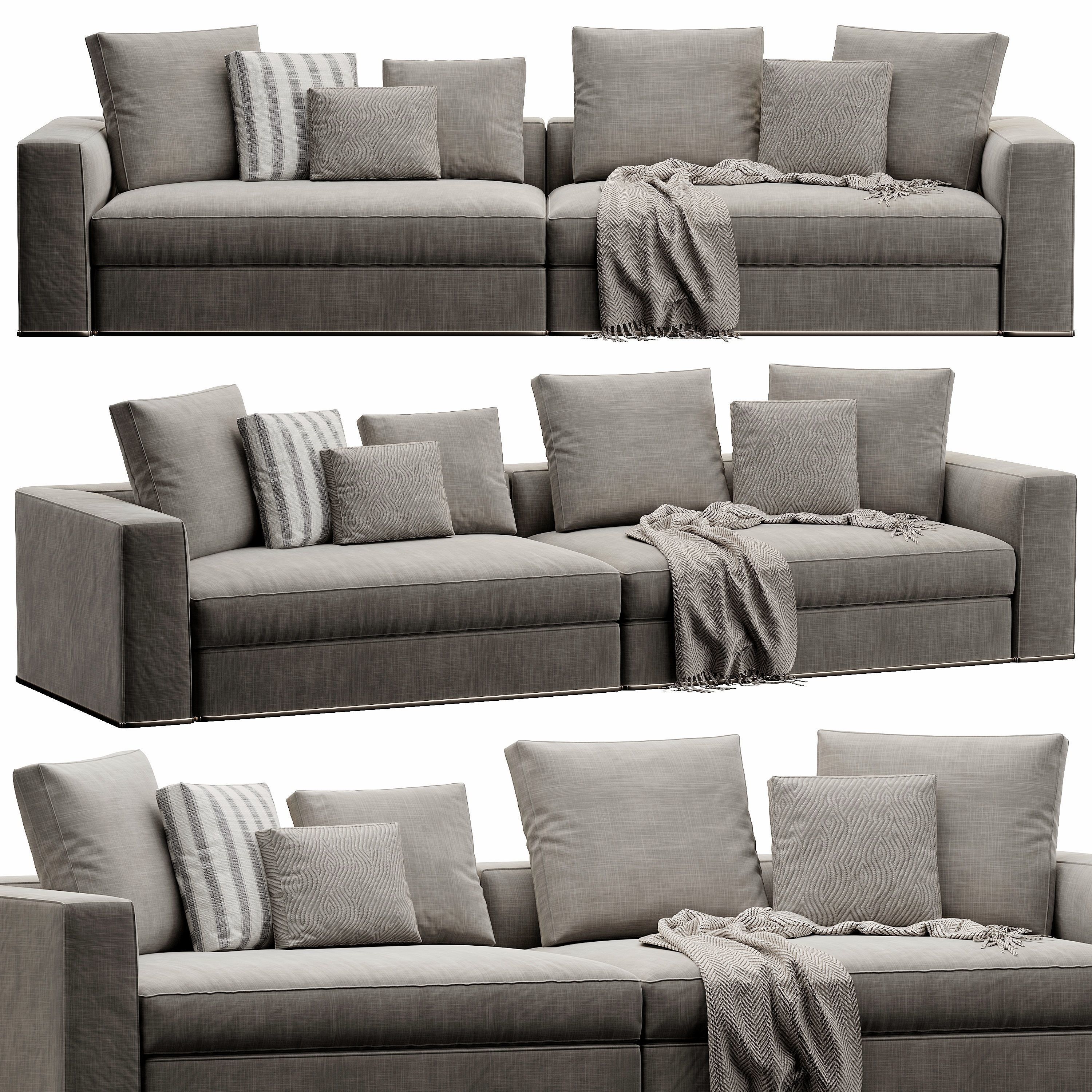 Powell Sofa 3D model_1