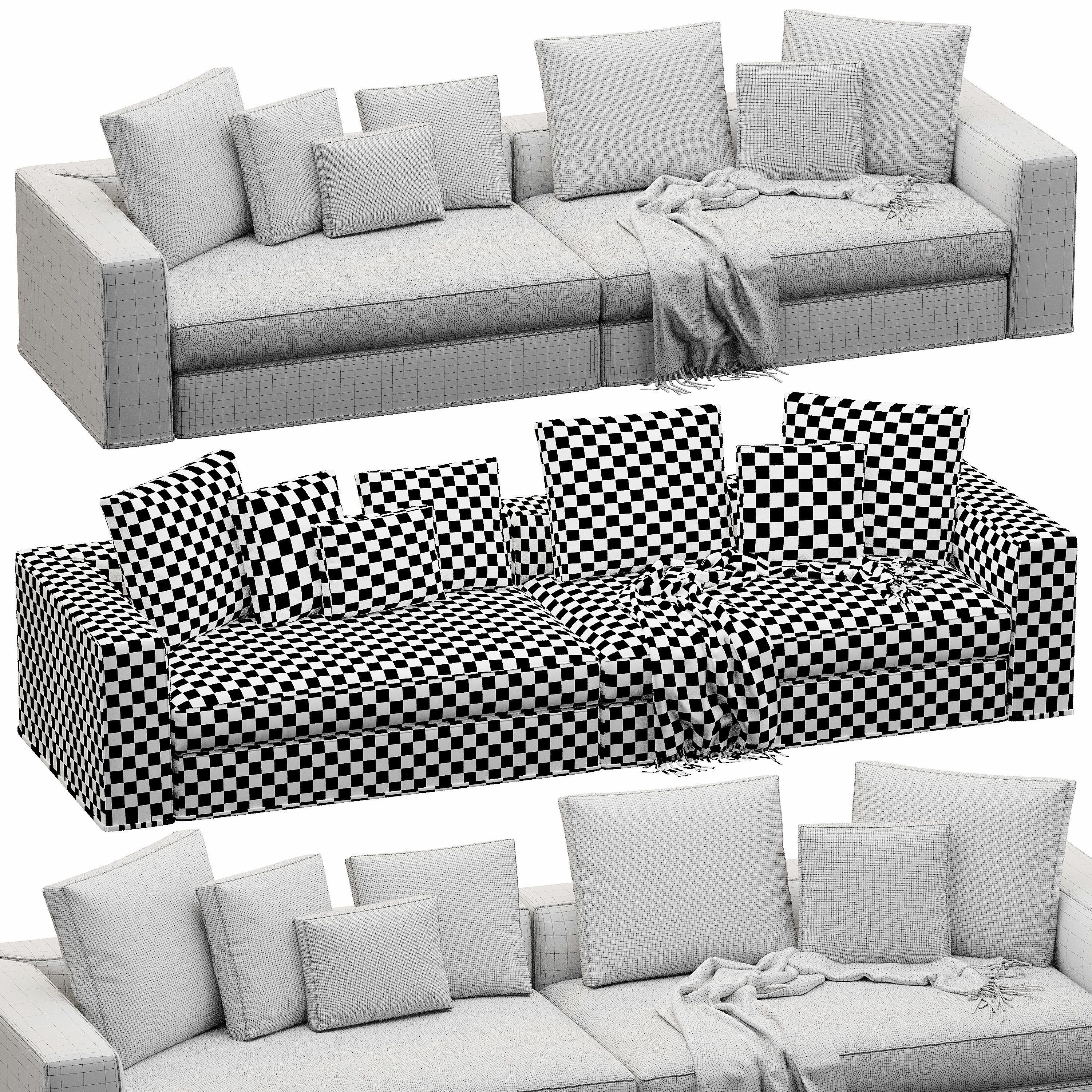 Powell Sofa 3D model_11