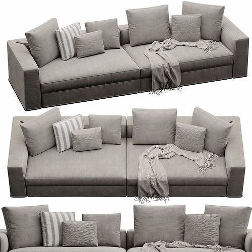 Powell Sofa 3D model 6