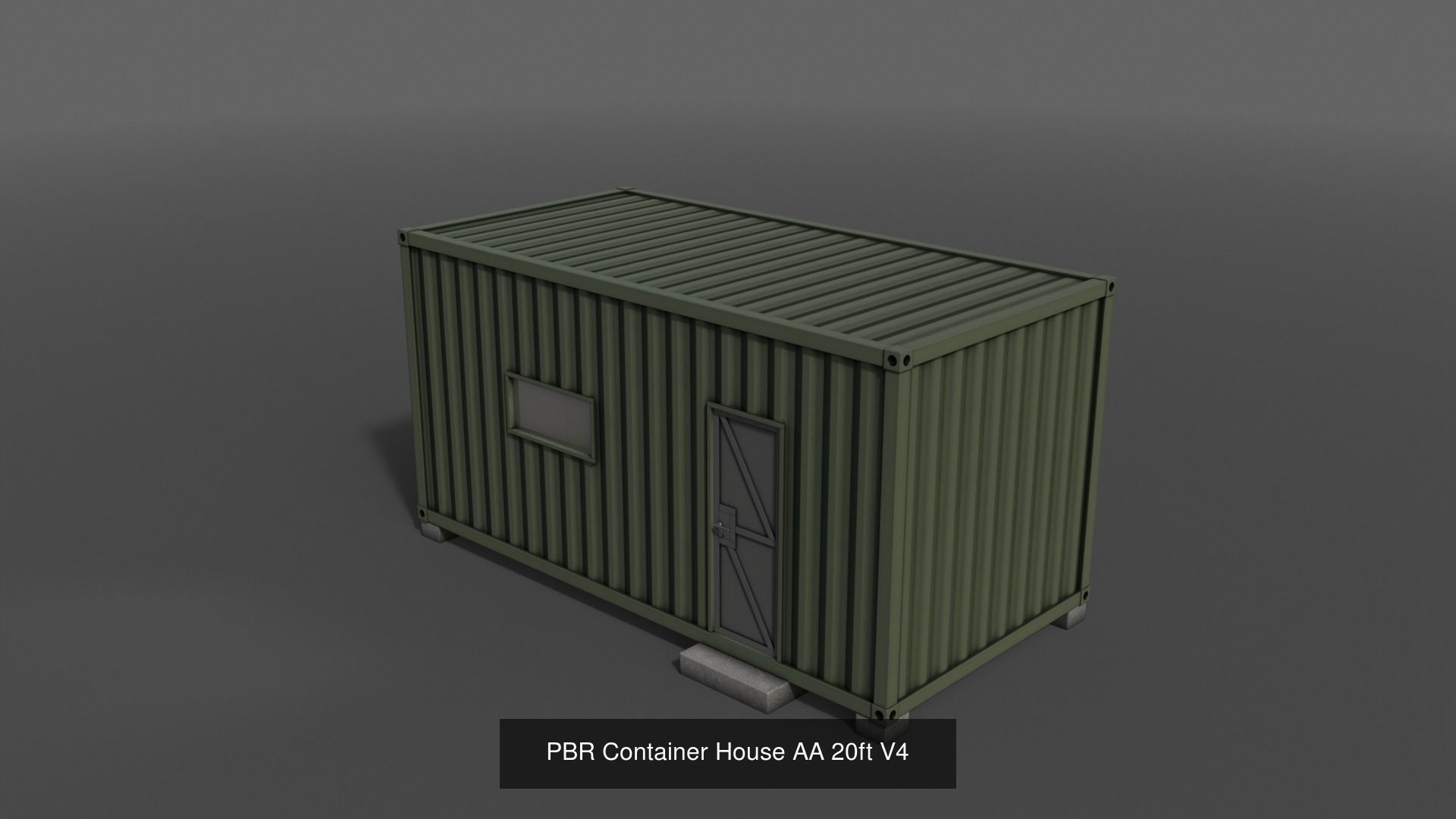 PBR Container House AA 3D Model Collection_10