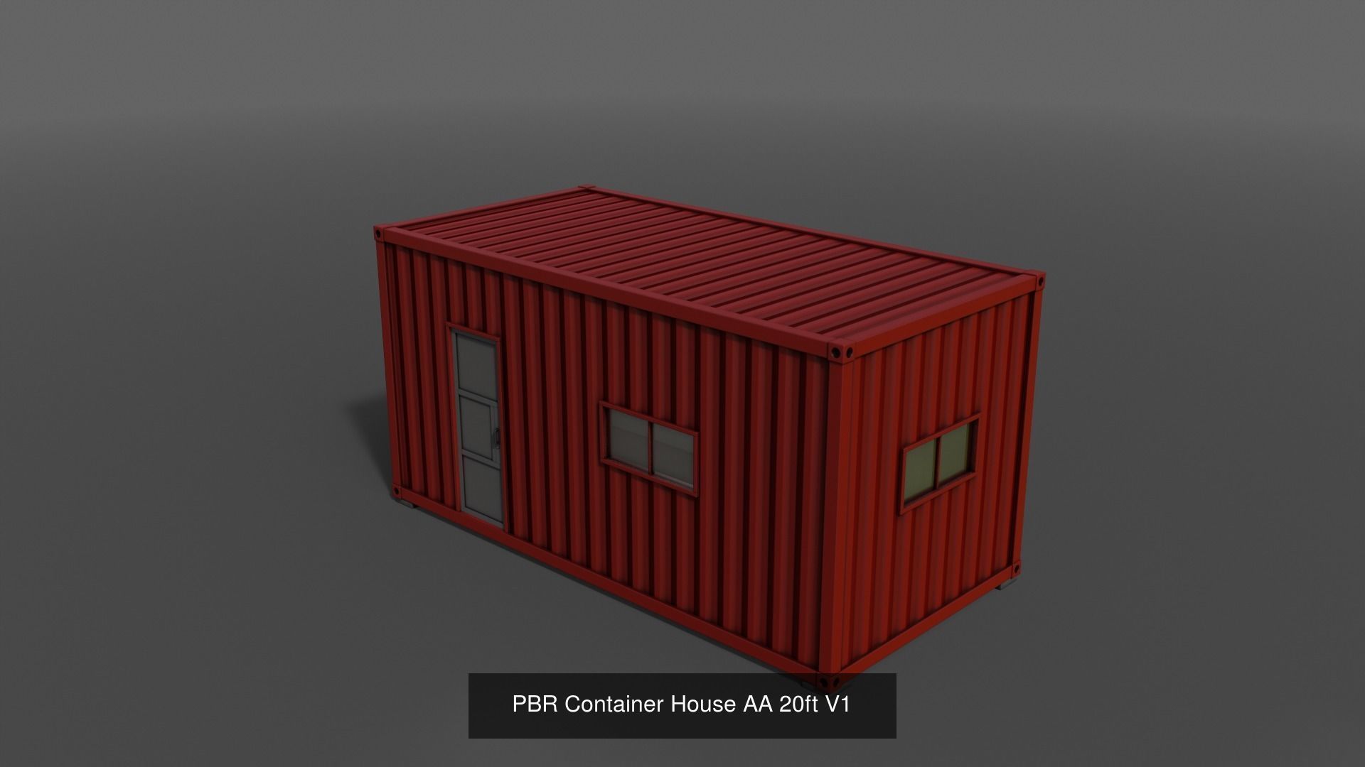 PBR Container House AA 3D Model Collection_7