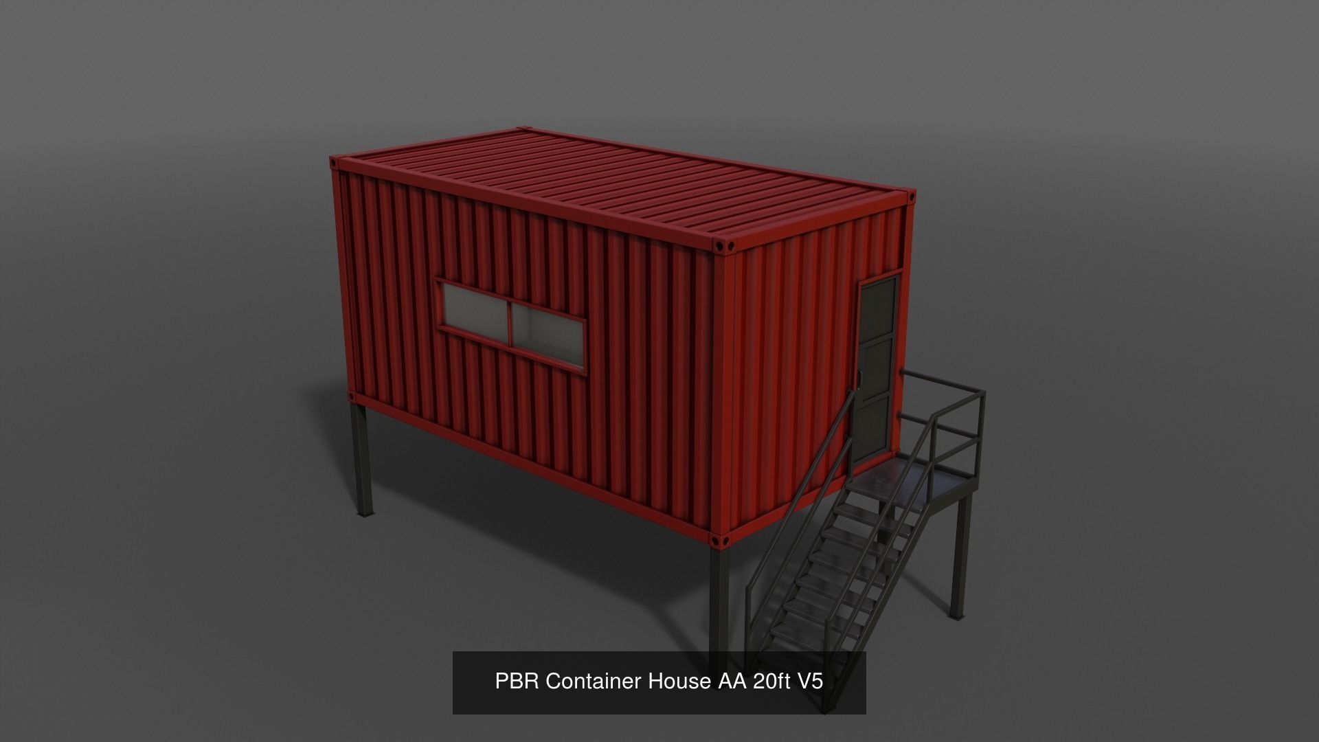 PBR Container House AA 3D Model Collection_11