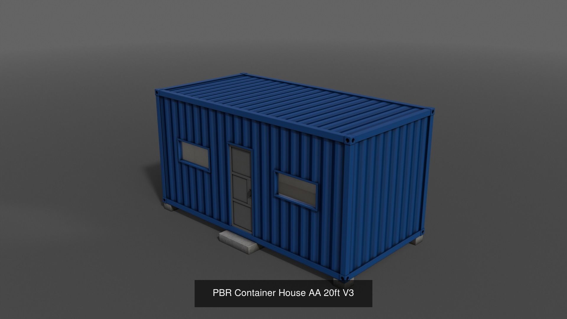 PBR Container House AA 3D Model Collection_9