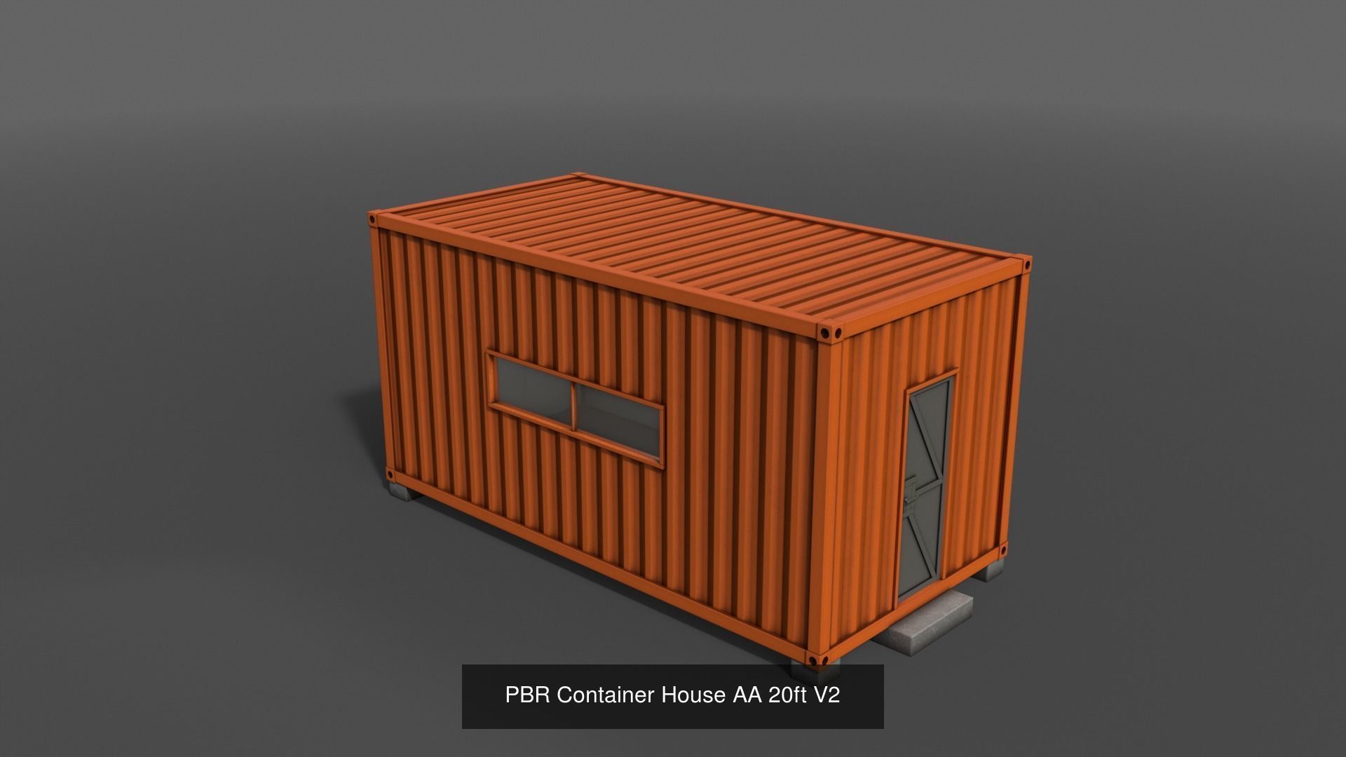 PBR Container House AA 3D Model Collection_8