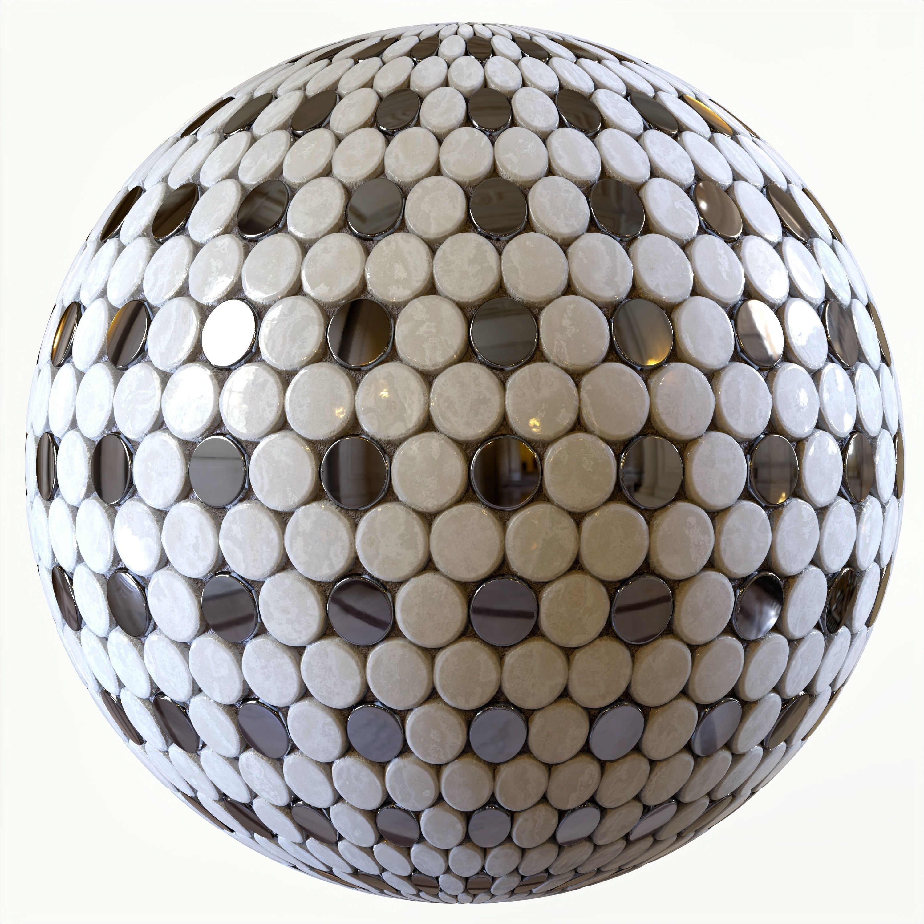 steel and marble tile PBR texture 005 Texture_14