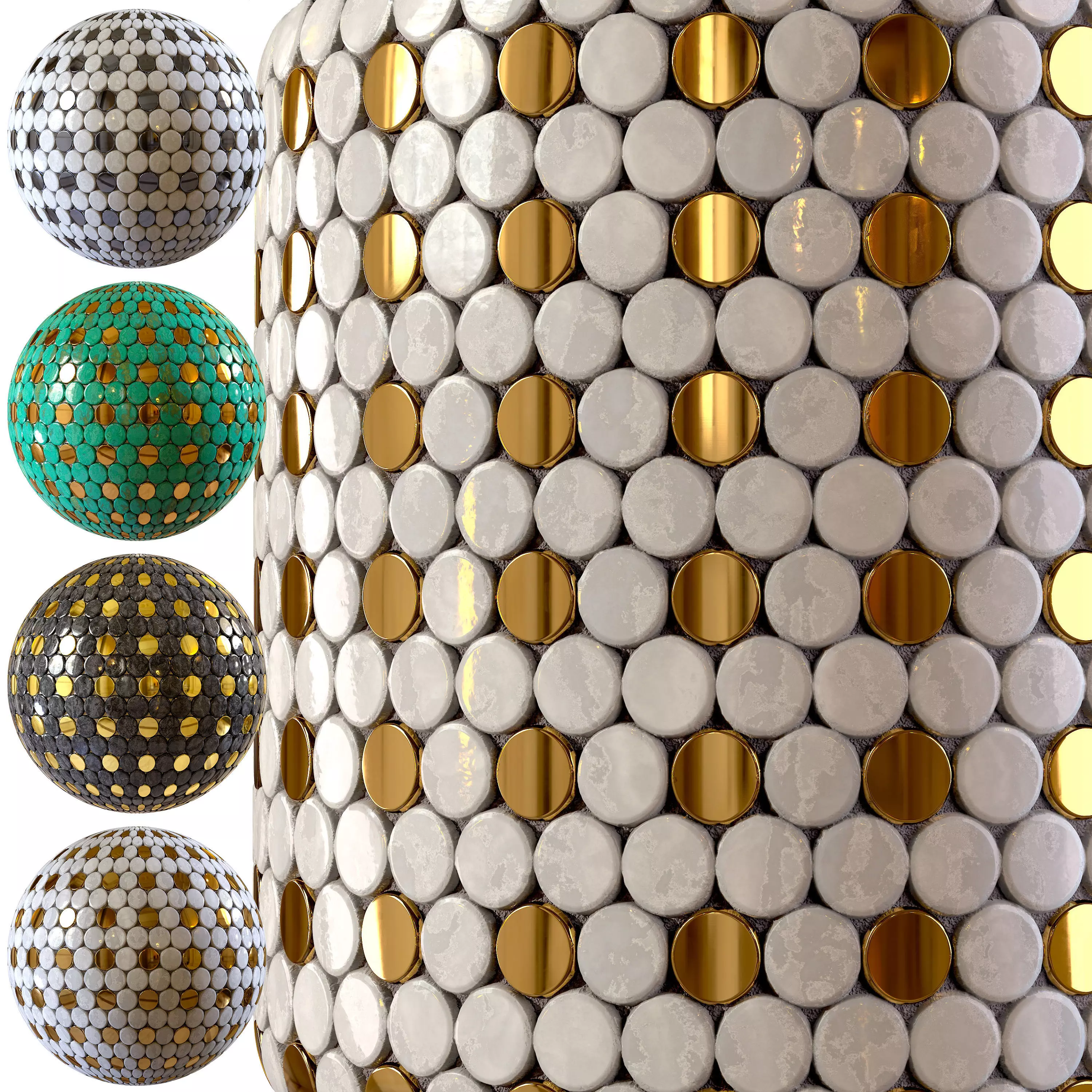 steel and marble tile PBR texture 005 Texture_0