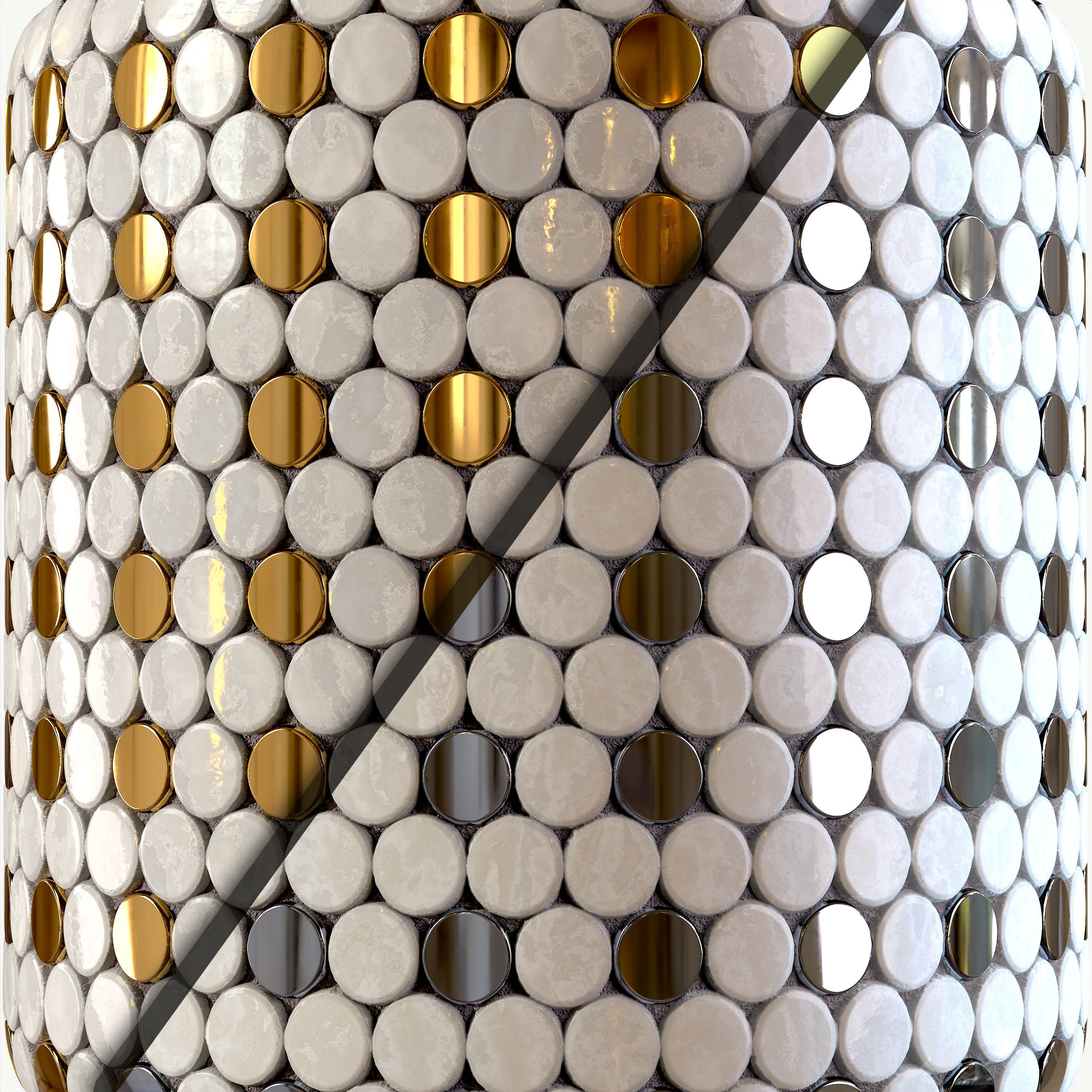 steel and marble tile PBR texture 005 Texture_3