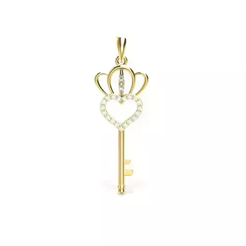 Zirconia Key of love Pendant