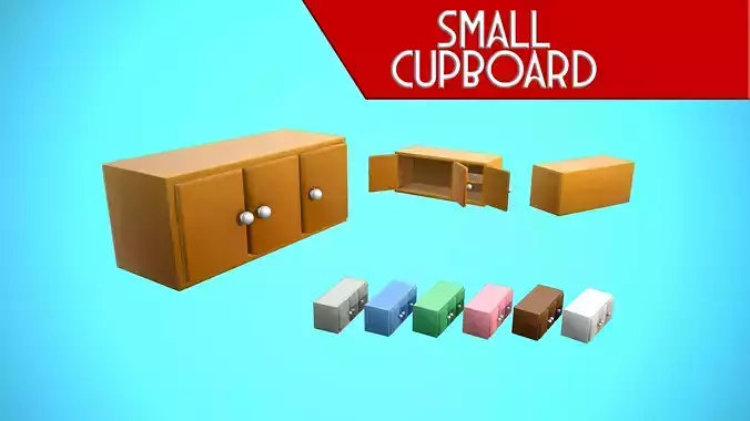 SMALL CUPBOARD CARTOON STYLIZED