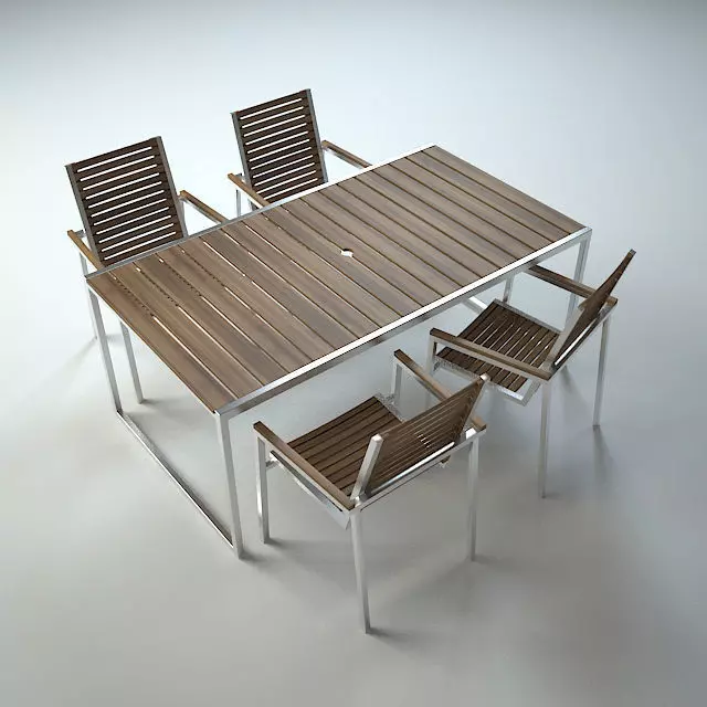 table chair Free low-poly 3D model