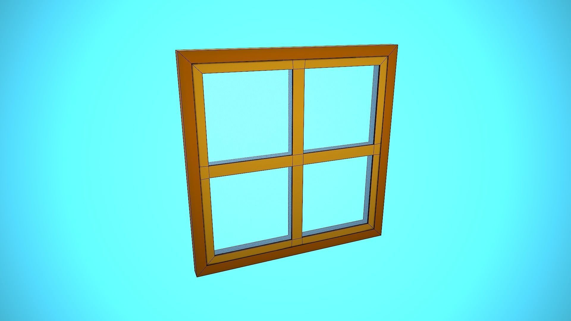 WINDOW 02 CARTOON STYLIZED Low-poly 3D model_9