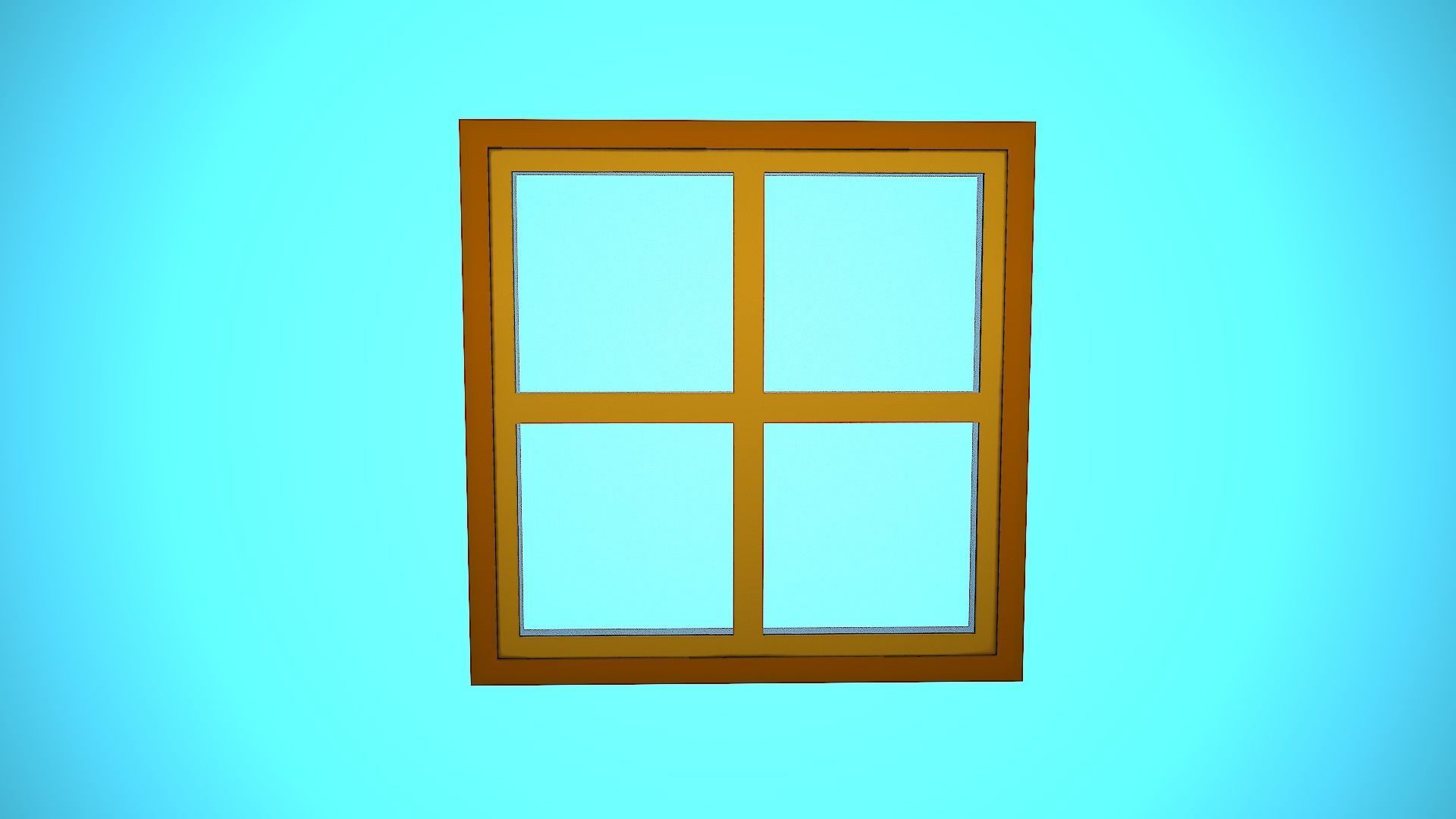 WINDOW 02 CARTOON STYLIZED Low-poly 3D model_6