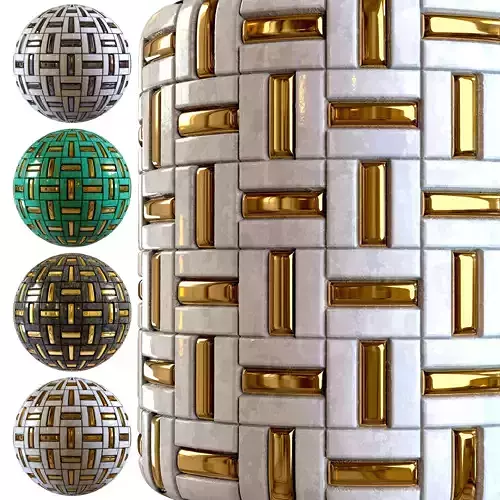 steel and marble tile PBR texture 006 Texture