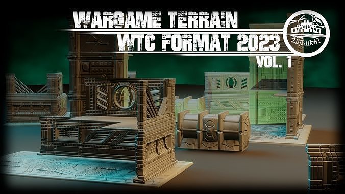 Wargame terrain WTC2023 1 3D print model