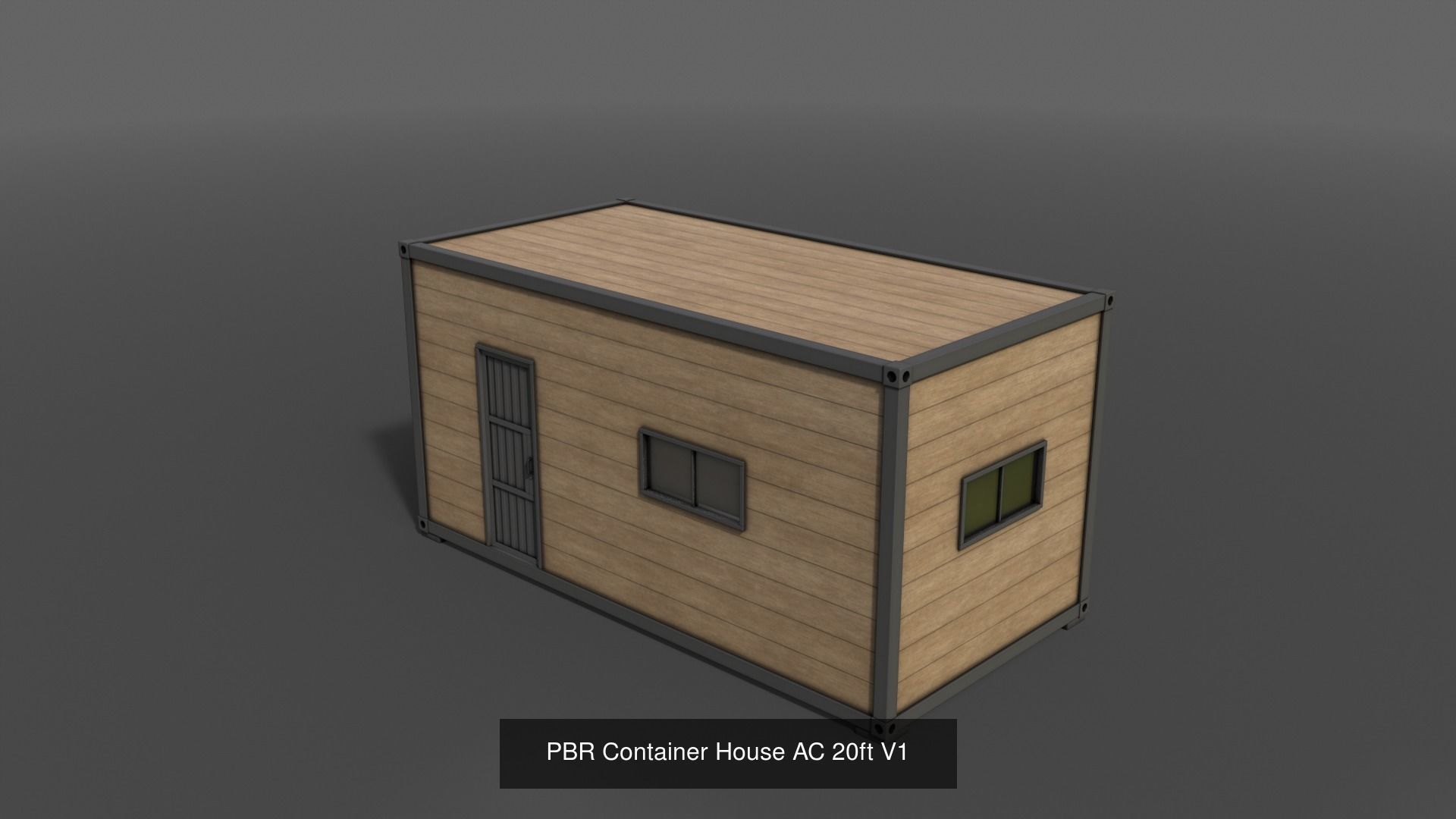 PBR Container House AC 3D Model Collection_7
