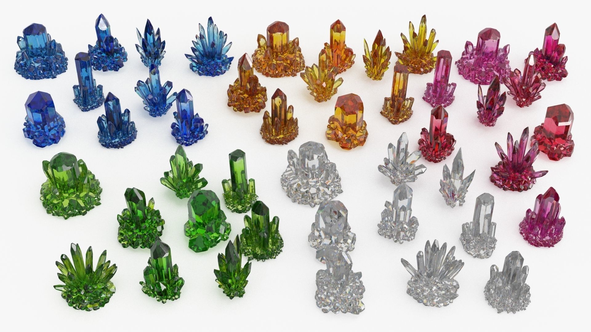 Crystal Color Big Collection 3D model_21