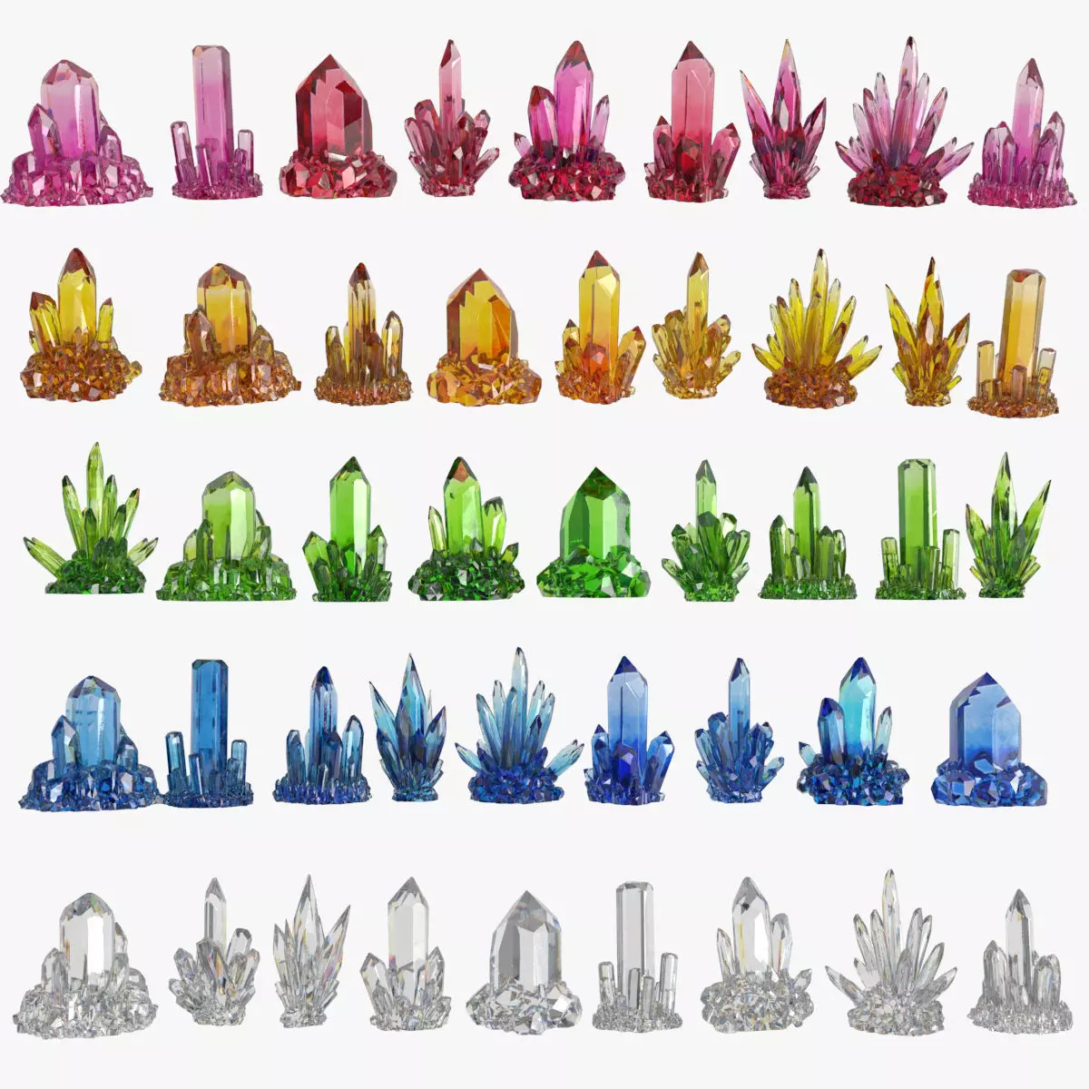 Crystal Color Big Collection 3D model_0